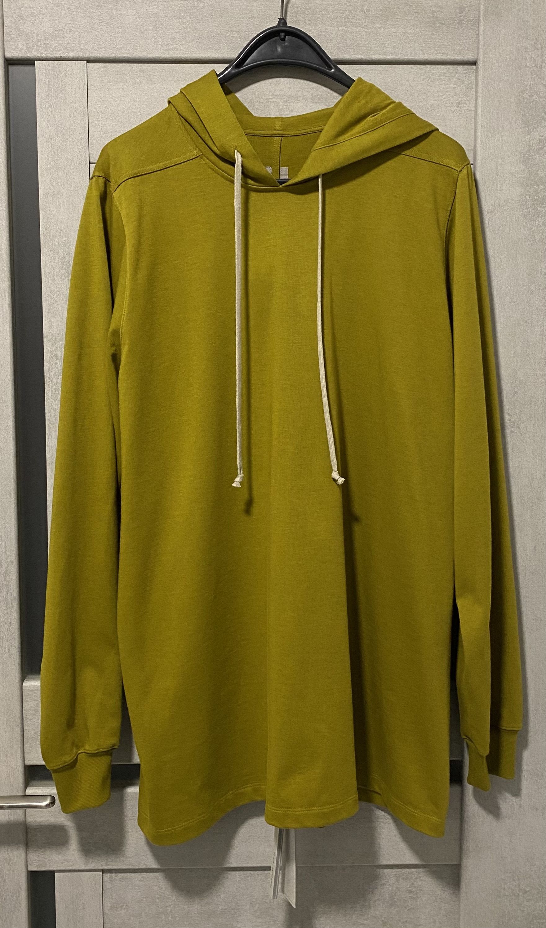 image of Rick Owens Fogachine Sulphur Hoodie, Men's (Size Large)