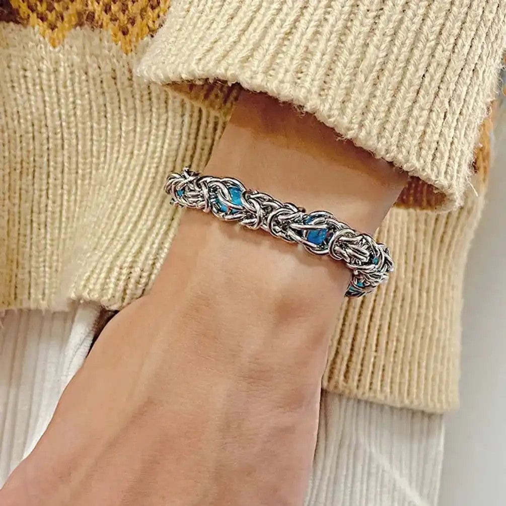 Jewelry Blue Resin Stone Bracelet Size ONE SIZE - 1 Thumbnail