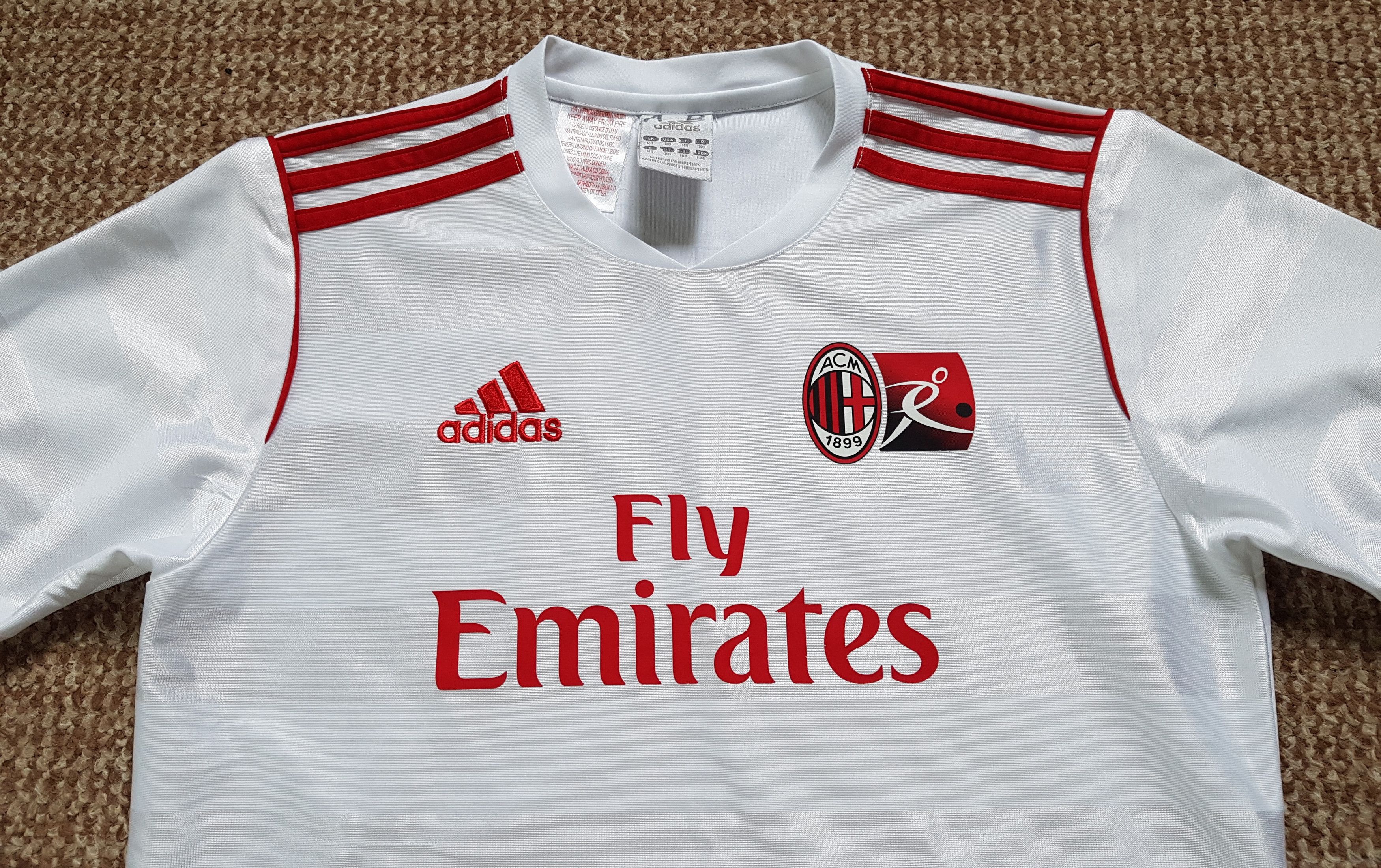 Adidas Milan AC 2011 Football Soccer Jersey Shirt Away Adidas Size US XS / EU 42 / 0 - 2 Thumbnail