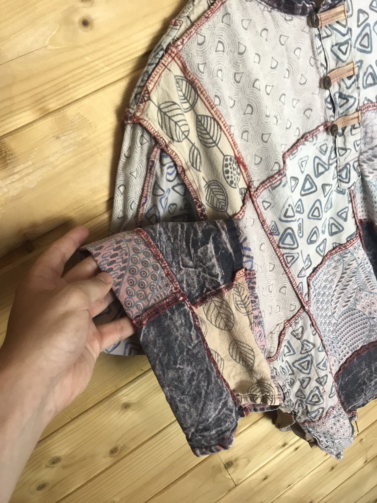 Vintage Vintage Little Kathmandu patchwork light jacket Size US L / EU 52-54 / 3 - 4 Thumbnail