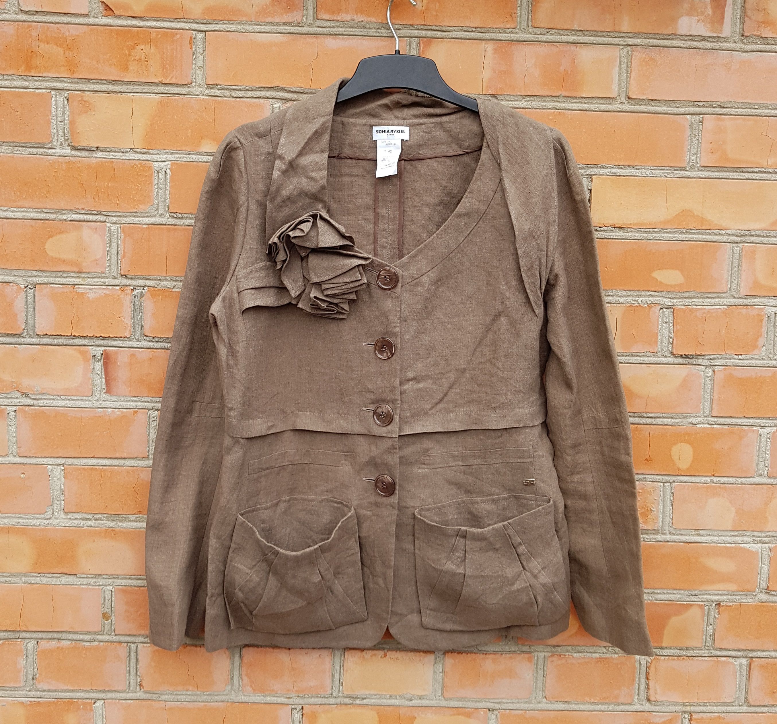 Sonia Rykiel Sonia Rykiel Paris Linen Blazer Jacket made in France Size M / US 6-8 / IT 42-44 - 1 Thumbnail