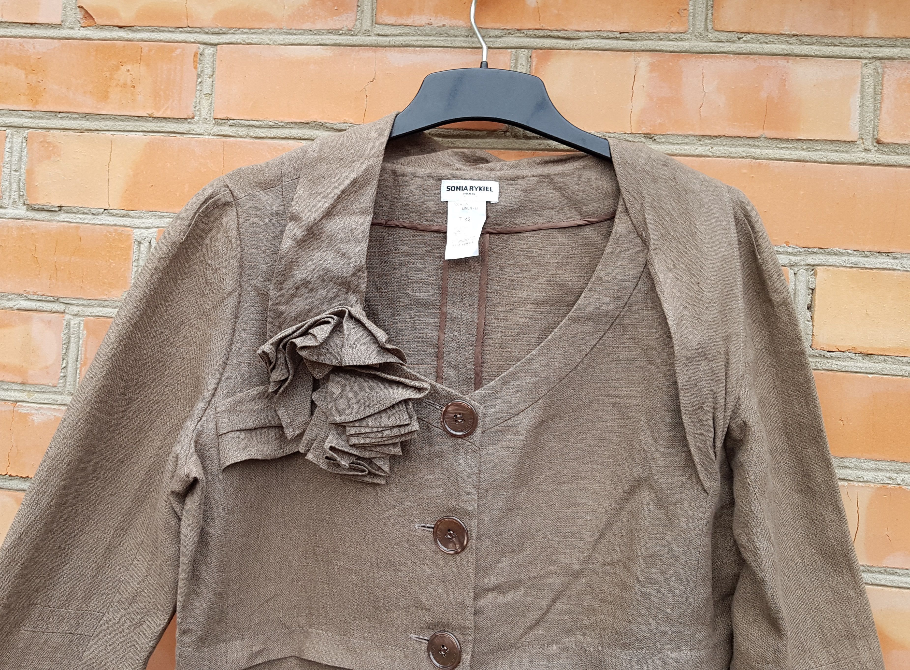Sonia Rykiel Sonia Rykiel Paris Linen Blazer Jacket made in France Size M / US 6-8 / IT 42-44 - 2 Thumbnail