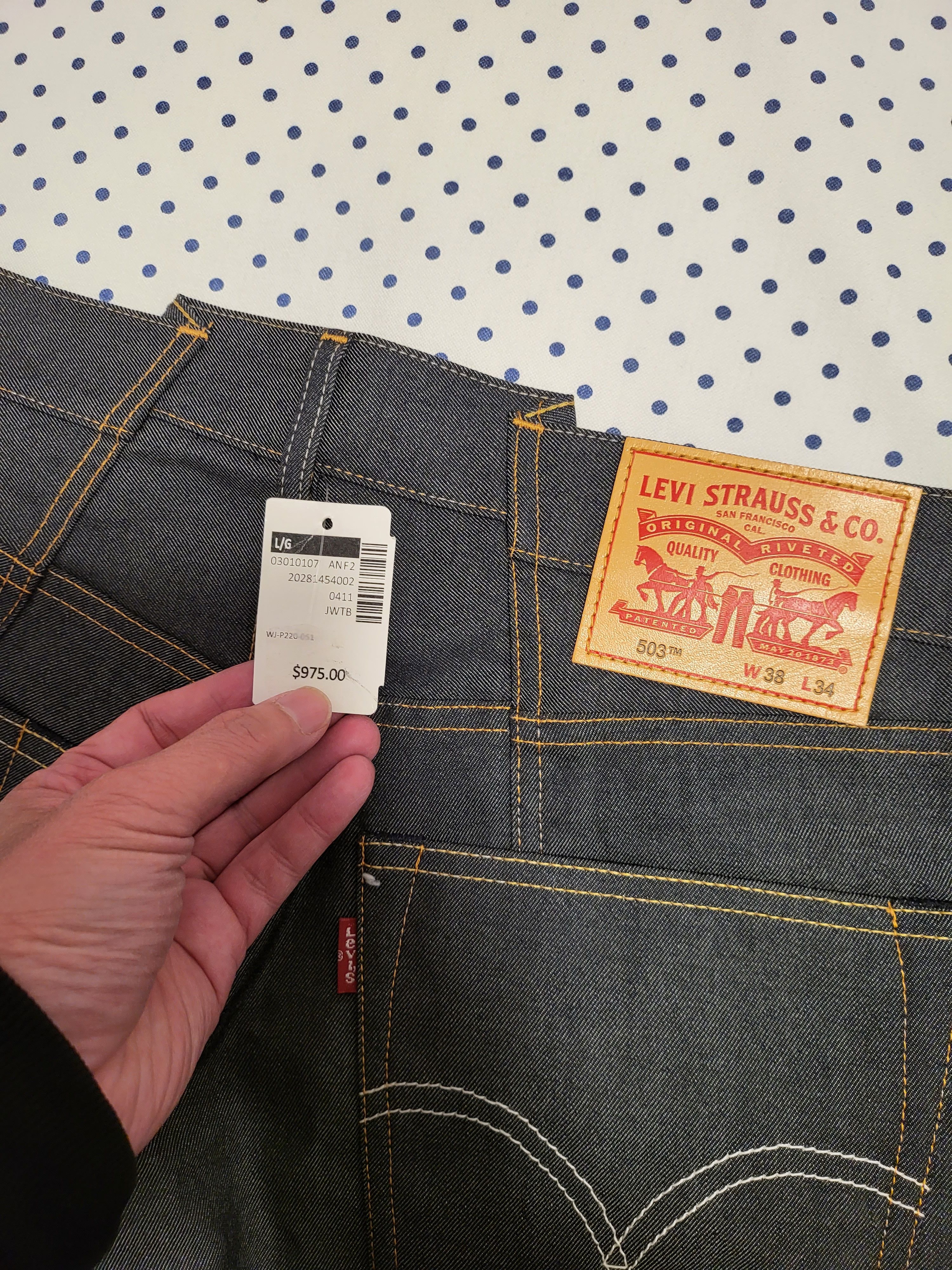 Junya Watanabe Levis 503 Wool Slim-Fit Jeans Size US 36 / EU 52 - 9 Thumbnail