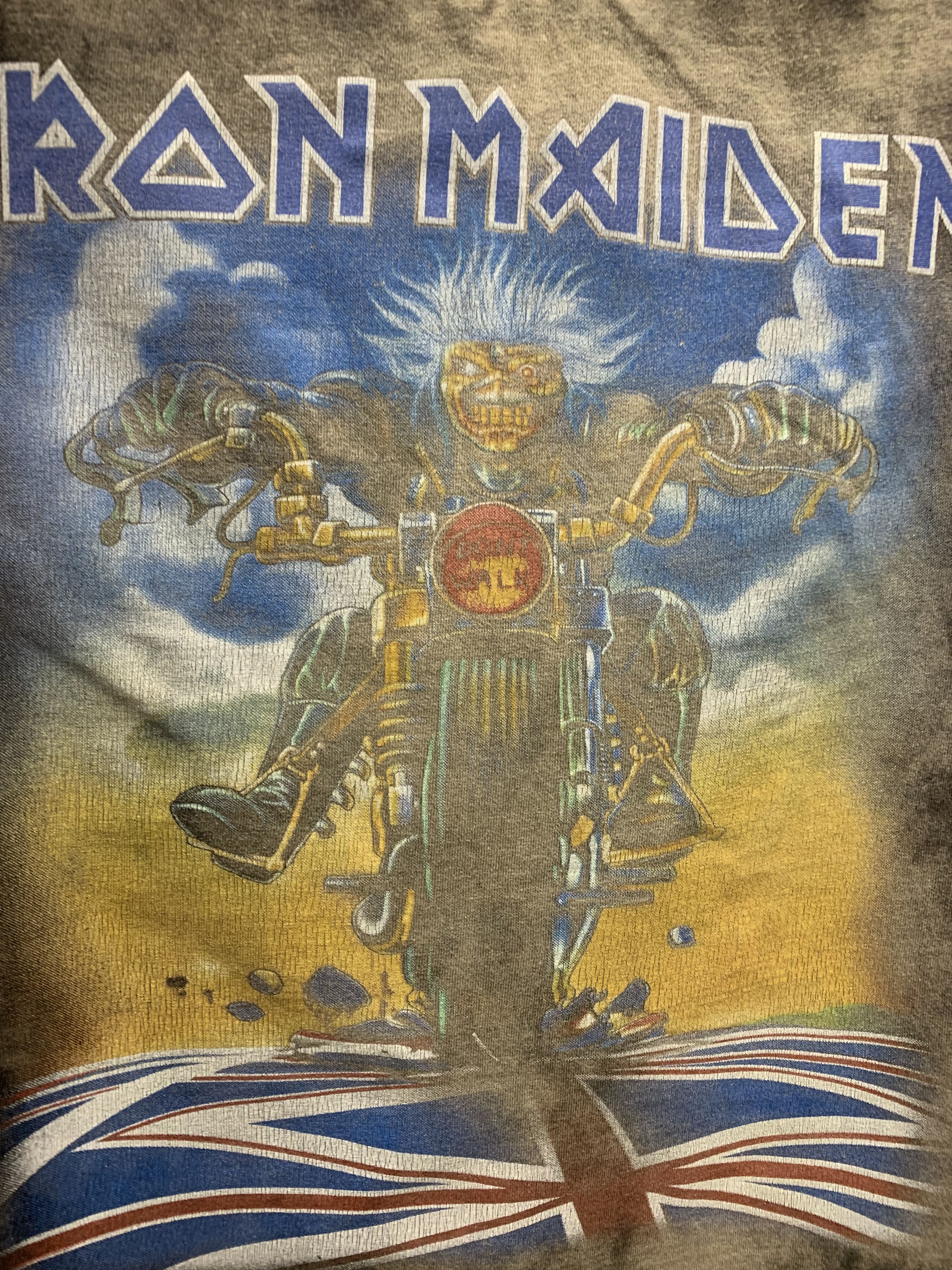 Band Tees Iron Maiden big logo tie die T-Shirt L band tee rock Size US L / EU 52-54 / 3 - 2 Thumbnail