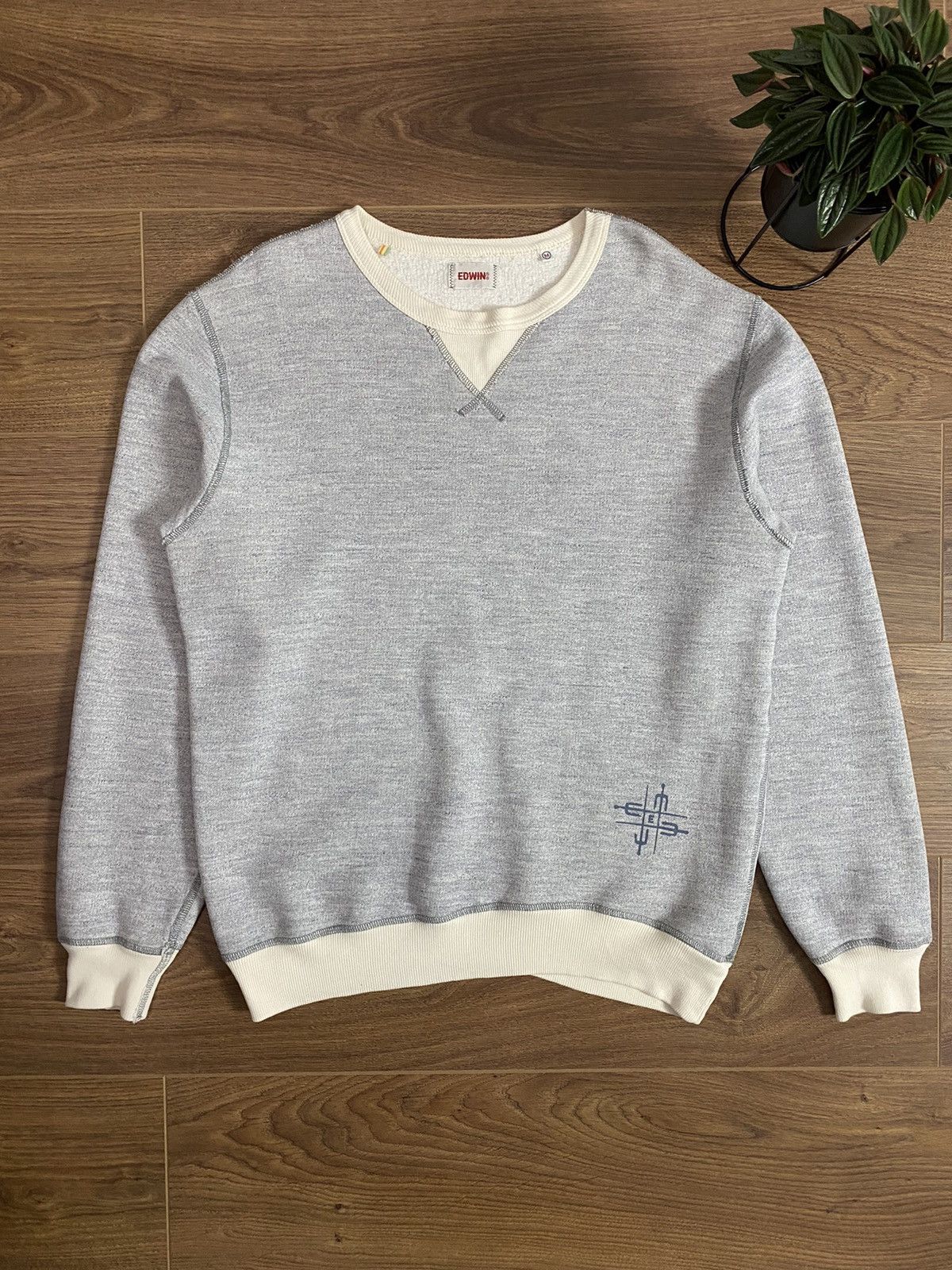 Edwin × Vintage Edwin Vintage Grey Cotton Sweatshirt Size US M / EU 48-50 / 2 - 1 Thumbnail