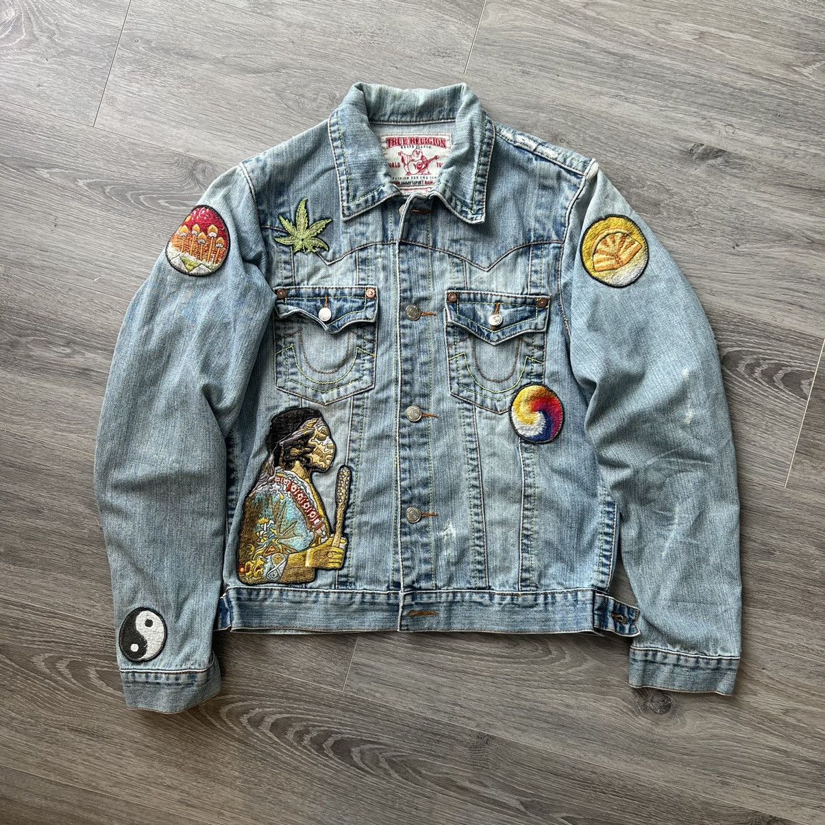 Vintage Rare True Religion World Tour Distressed Denim