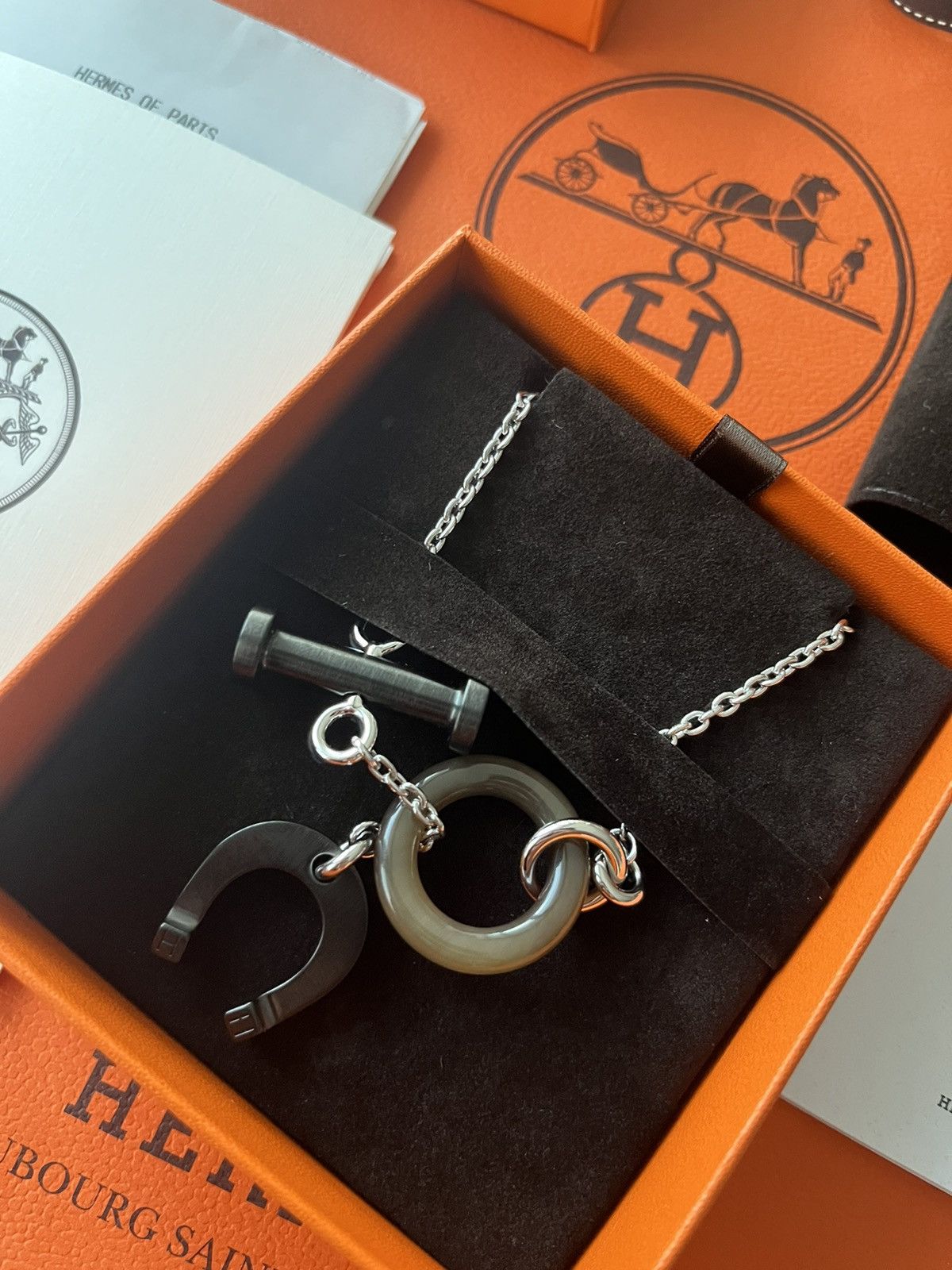 Super Runway Limited Edition Horn Hermes Necklace Brand New