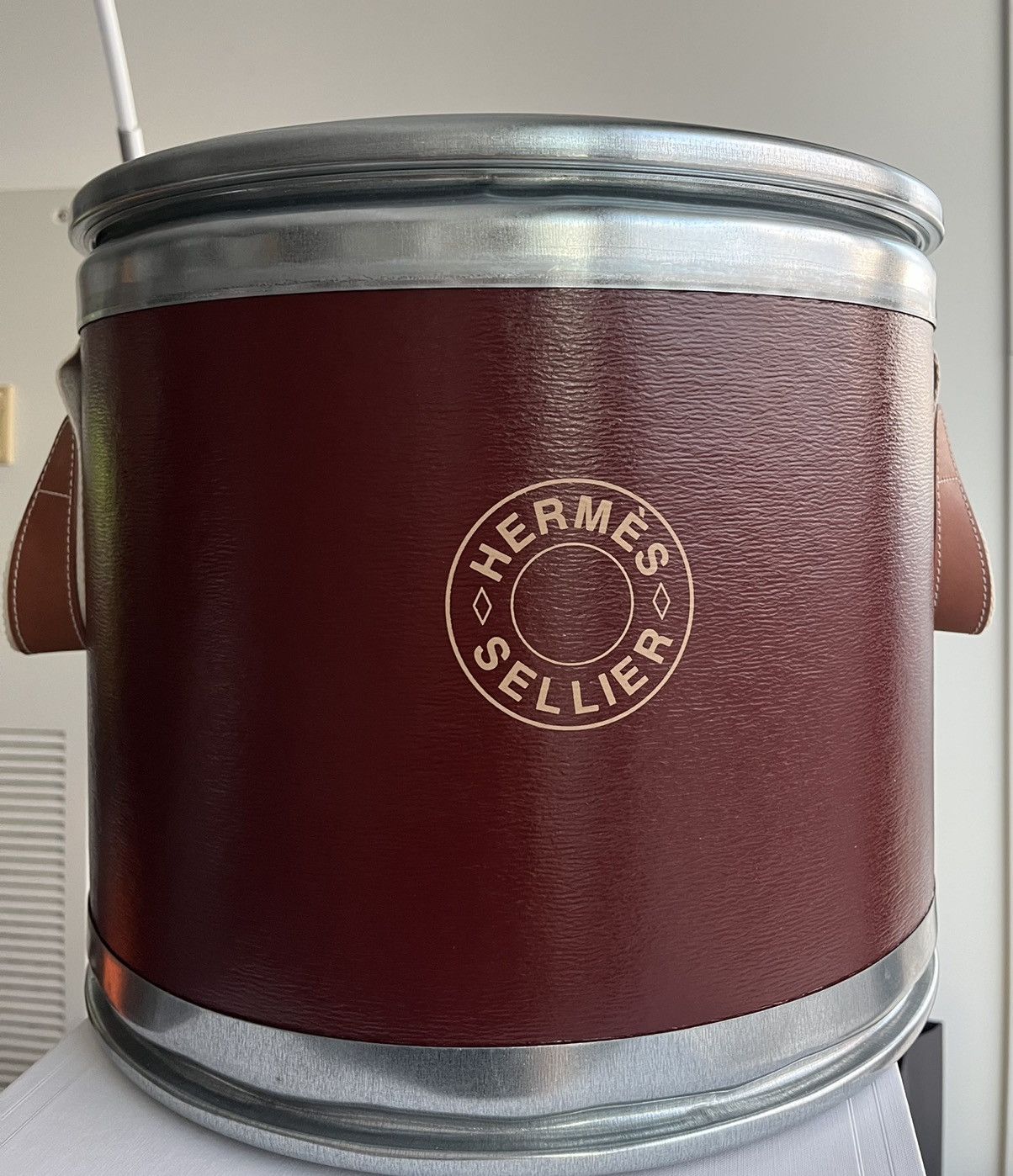 image of Iconic Hermes Logo Storage Box in Maroon, Men's