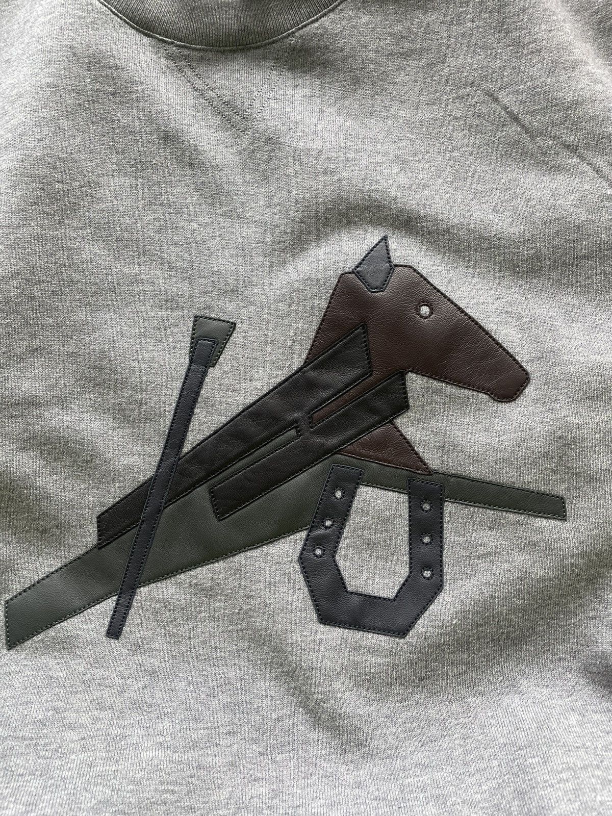 Hermes Runway Brand New Hermes Leather Horse Crewneck Shirt Size US L / EU 52-54 / 3 - 13 Thumbnail