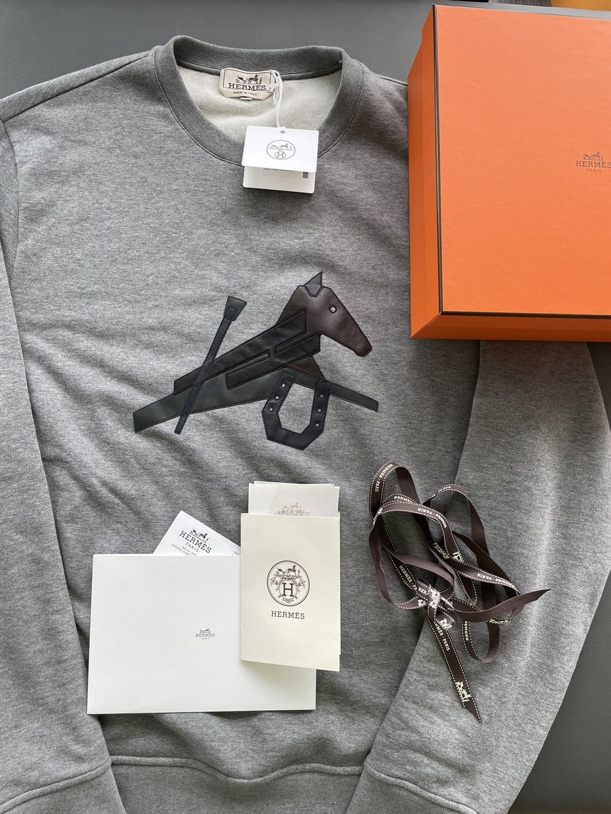 Hermes Runway Brand New Hermes Leather Horse Crewneck Shirt Size US L / EU 52-54 / 3 - 3 Thumbnail