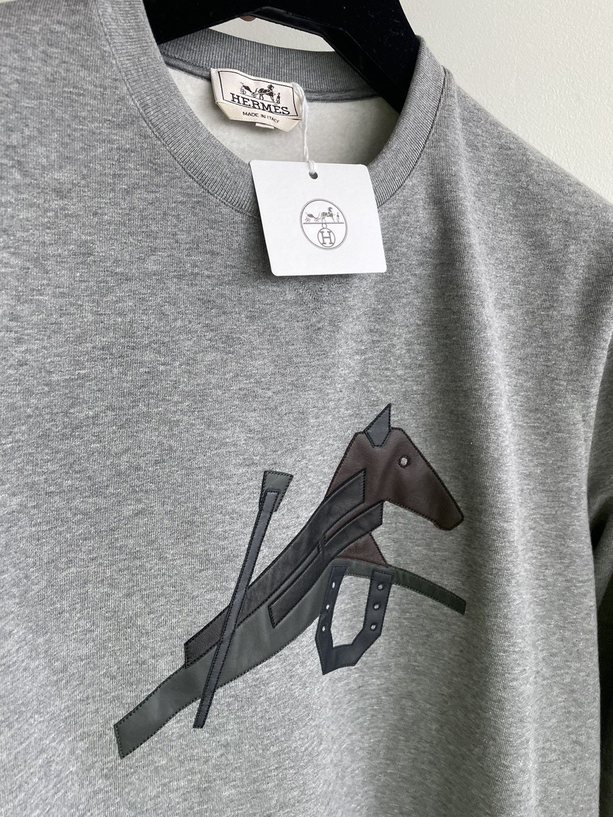 Hermes Runway Brand New Hermes Leather Horse Crewneck Shirt Size US L / EU 52-54 / 3 - 20 Thumbnail