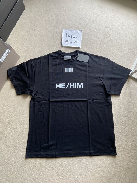 Vetements NEW | BLACK LOGO HE/HIM BARCODE COLLECTION TSHIRT SIZE M