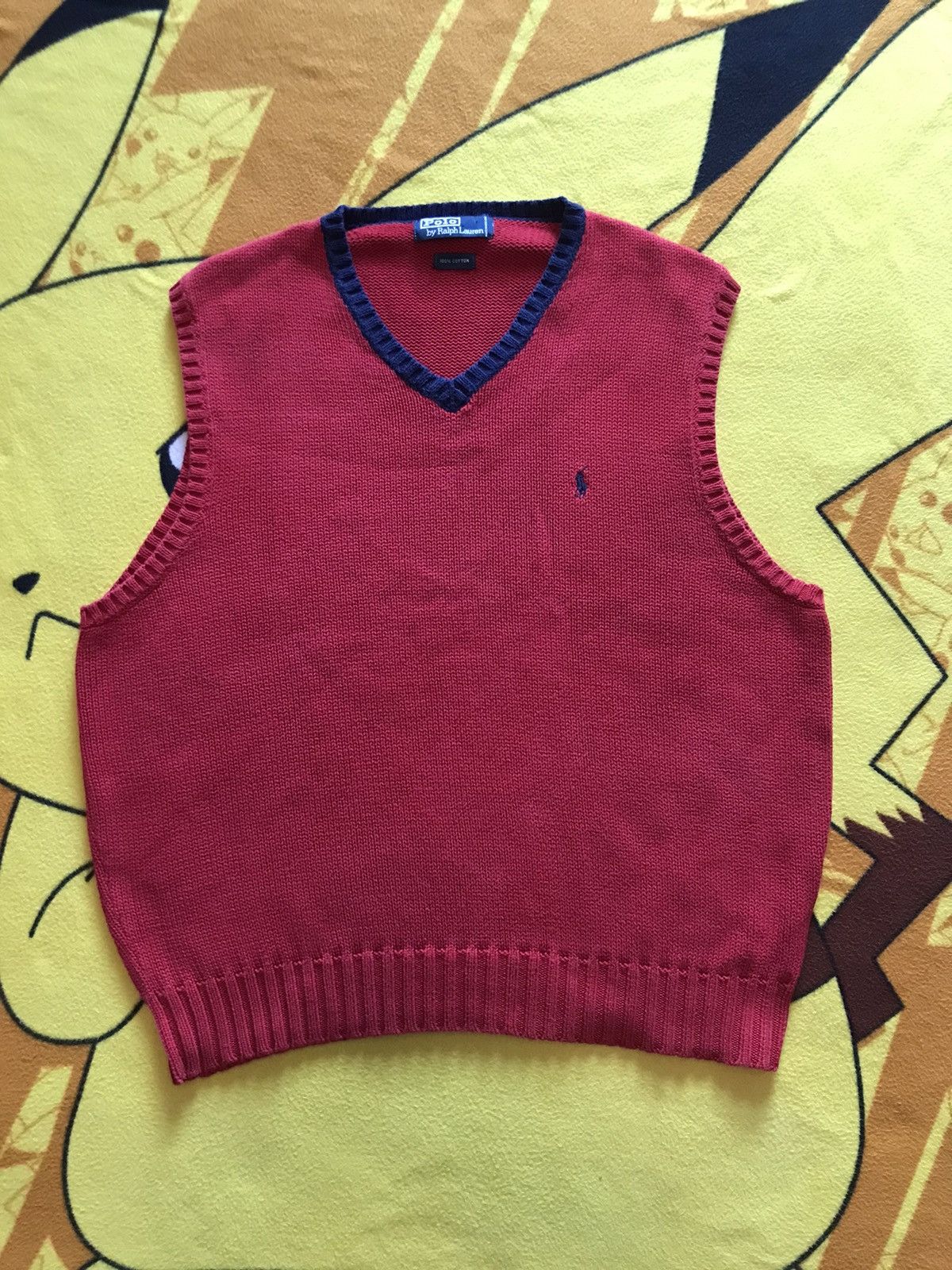 Red polo sweater vest deals