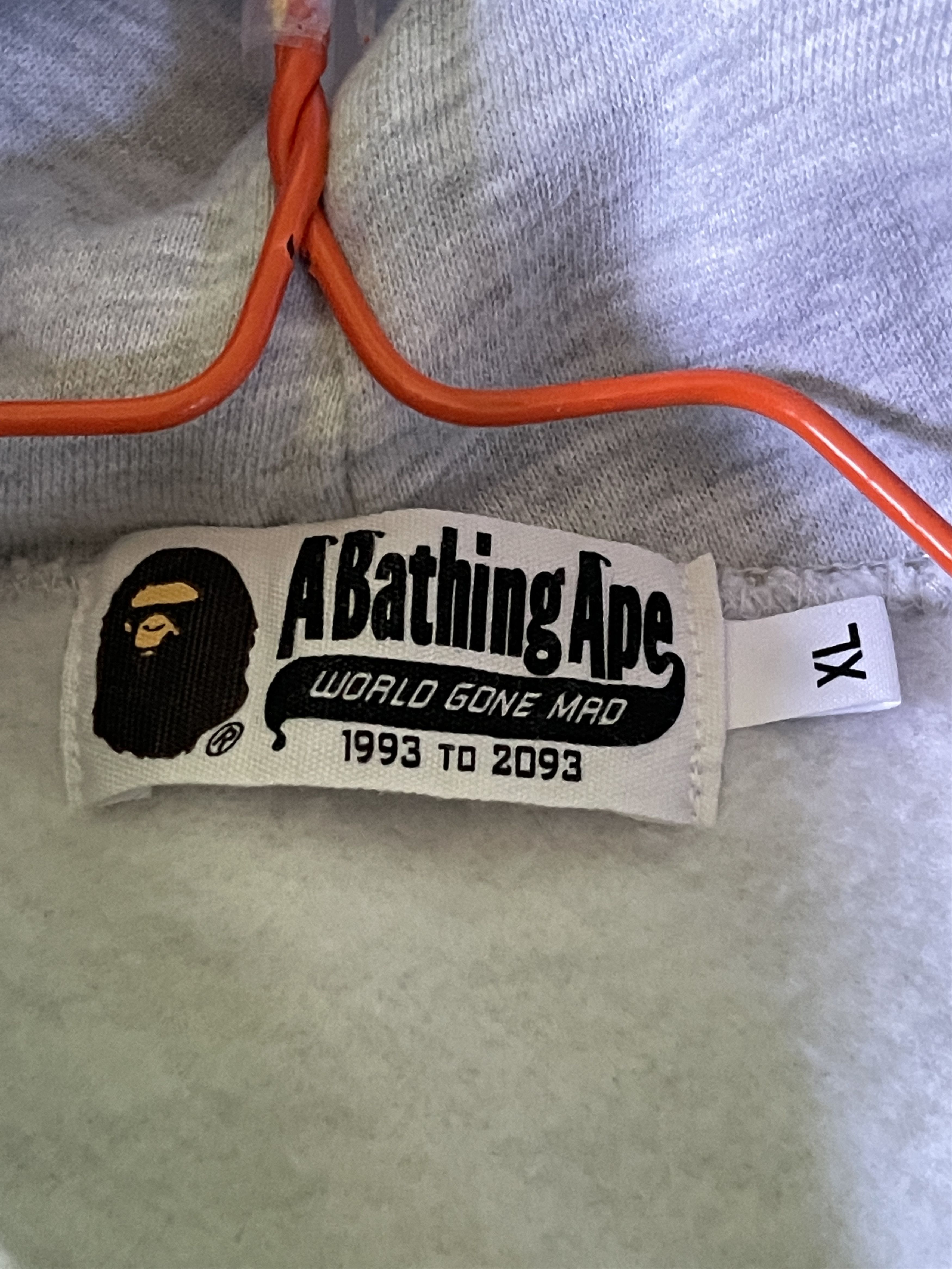 Bape Bape 93 Pullover Hoodie Size US XL / EU 56 / 4 - 9 Thumbnail