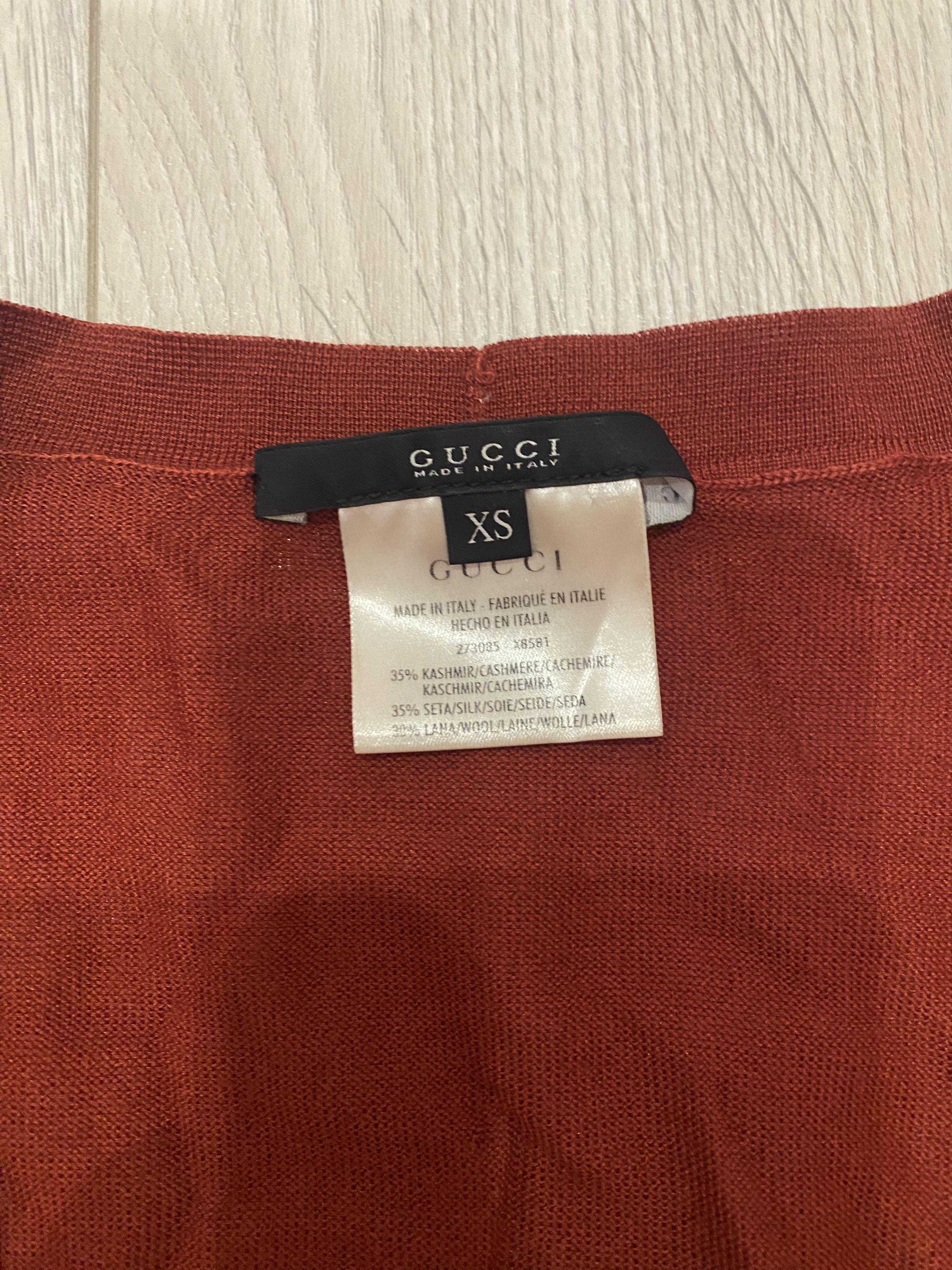 Gucci Gucci Silk Cashmere Cardigan Size Xs Size XS / US 0-2 / IT 36-38 - 4 Thumbnail