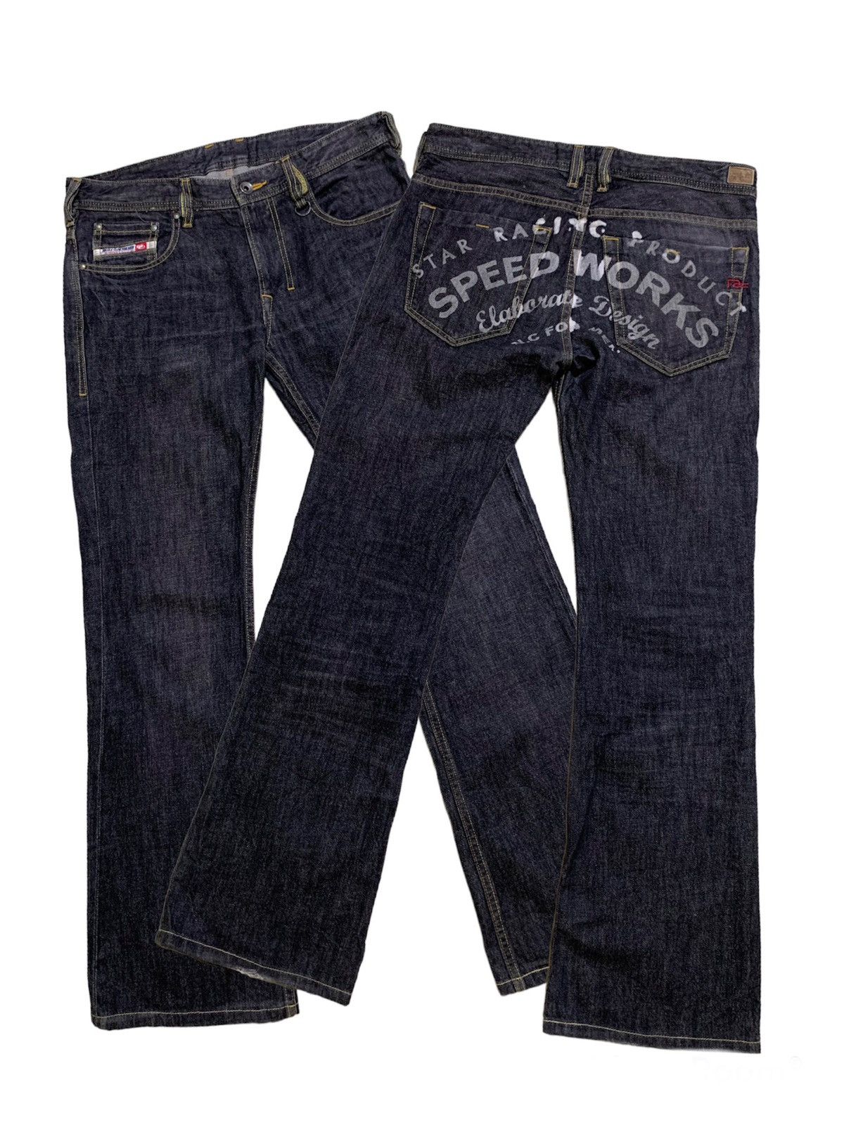 Japanese Brand 🔥Fye🔥’’speed works’’ Nicole club for men flare jeans Size US 33 - 1 Thumbnail