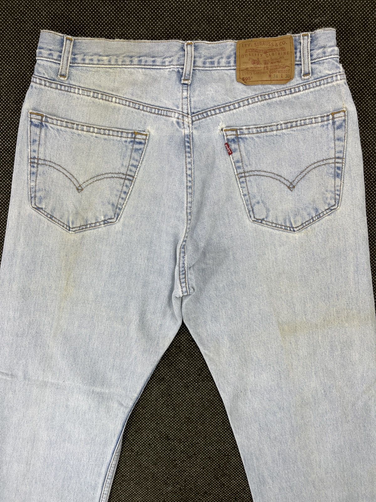 Levi's 90s Vintage Levis 505 Light Wash Jeans - J544 Size US 34 / EU 50 - 4 Thumbnail