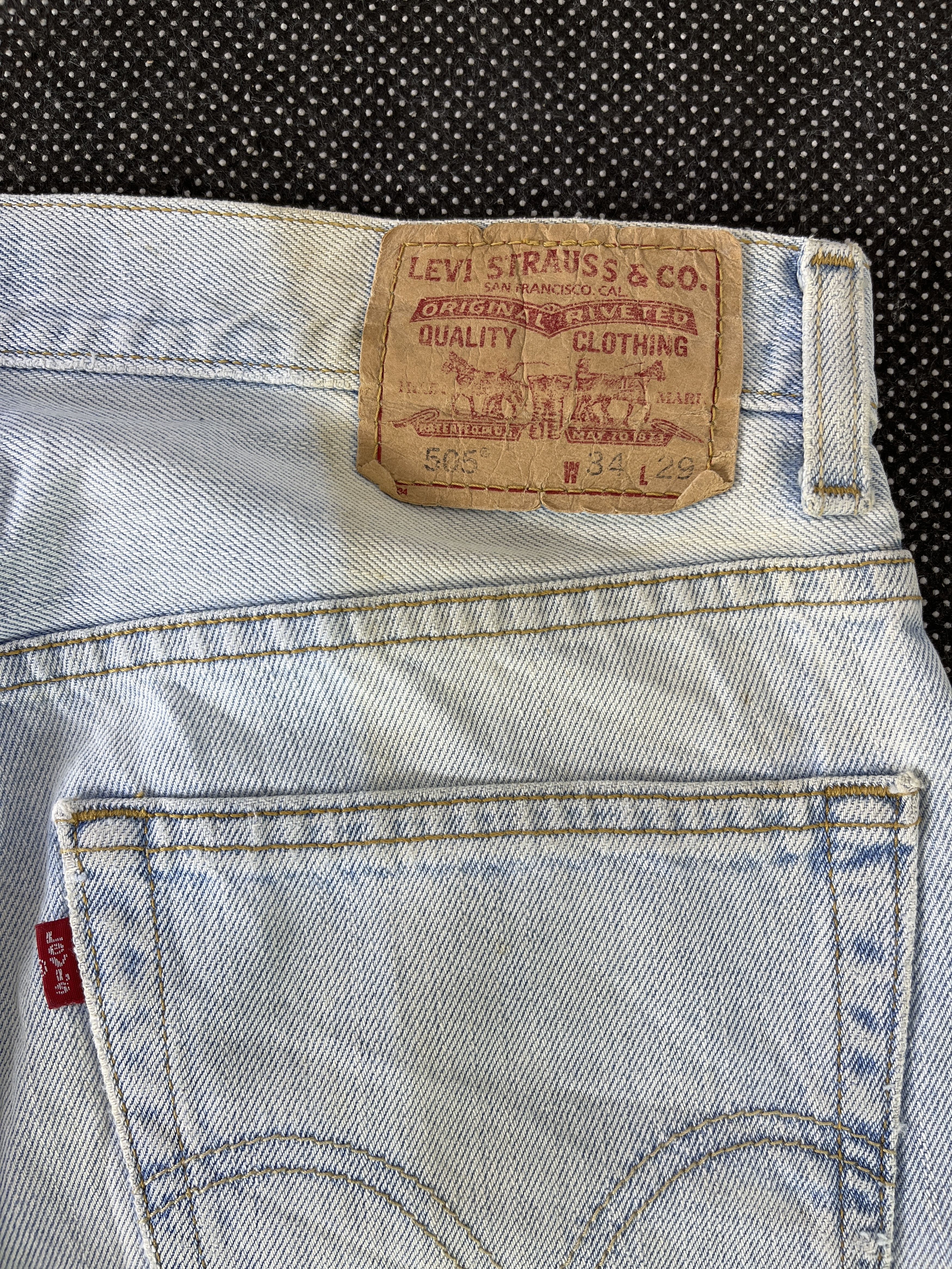 Levi's Vintage Levis 505 Dirty Wash Jeans- J324 Size US 36 / EU 52 - 9 Thumbnail