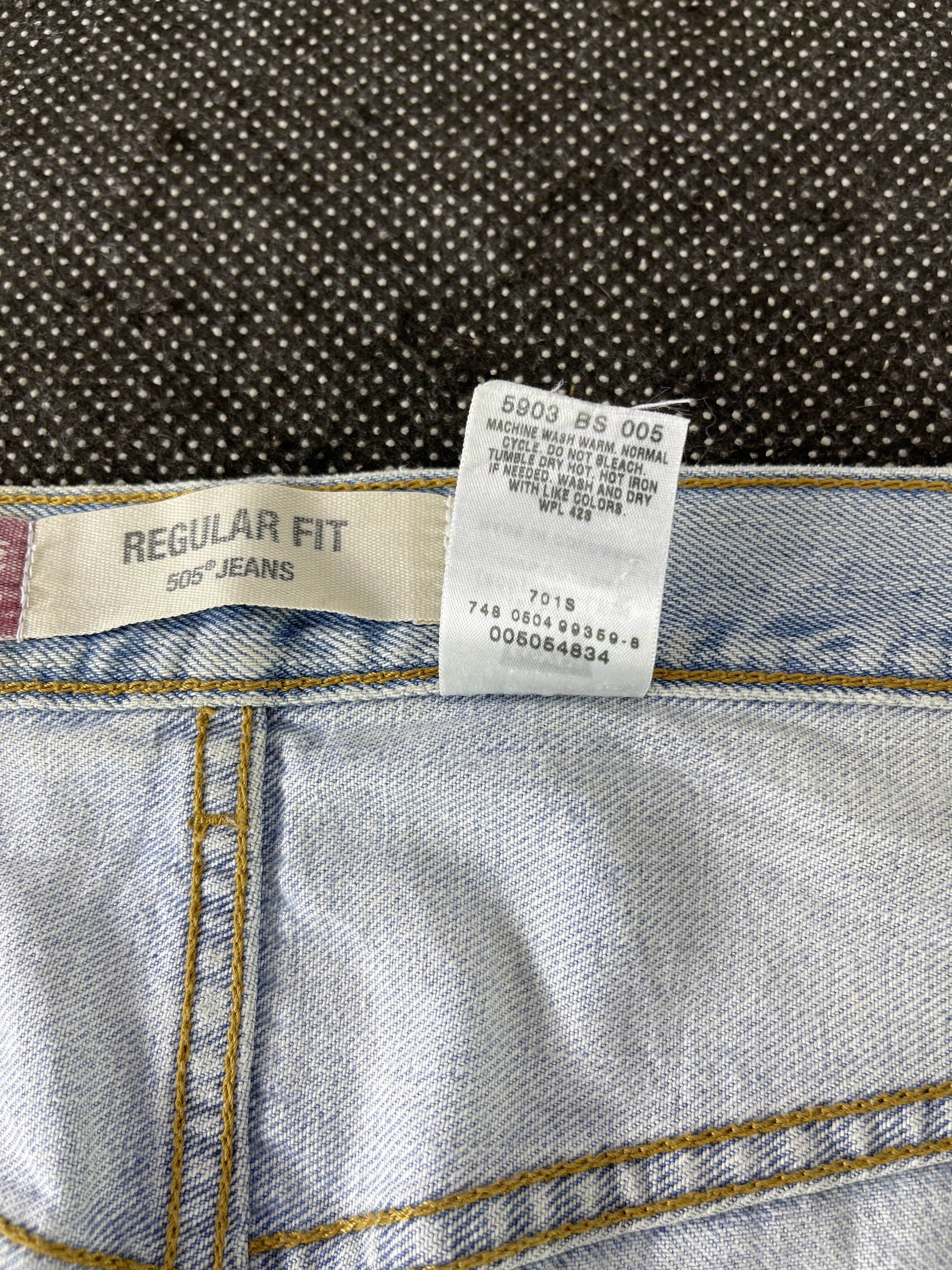 Levi's Vintage Levis 505 Dirty Wash Jeans- J324 Size US 36 / EU 52 - 8 Thumbnail