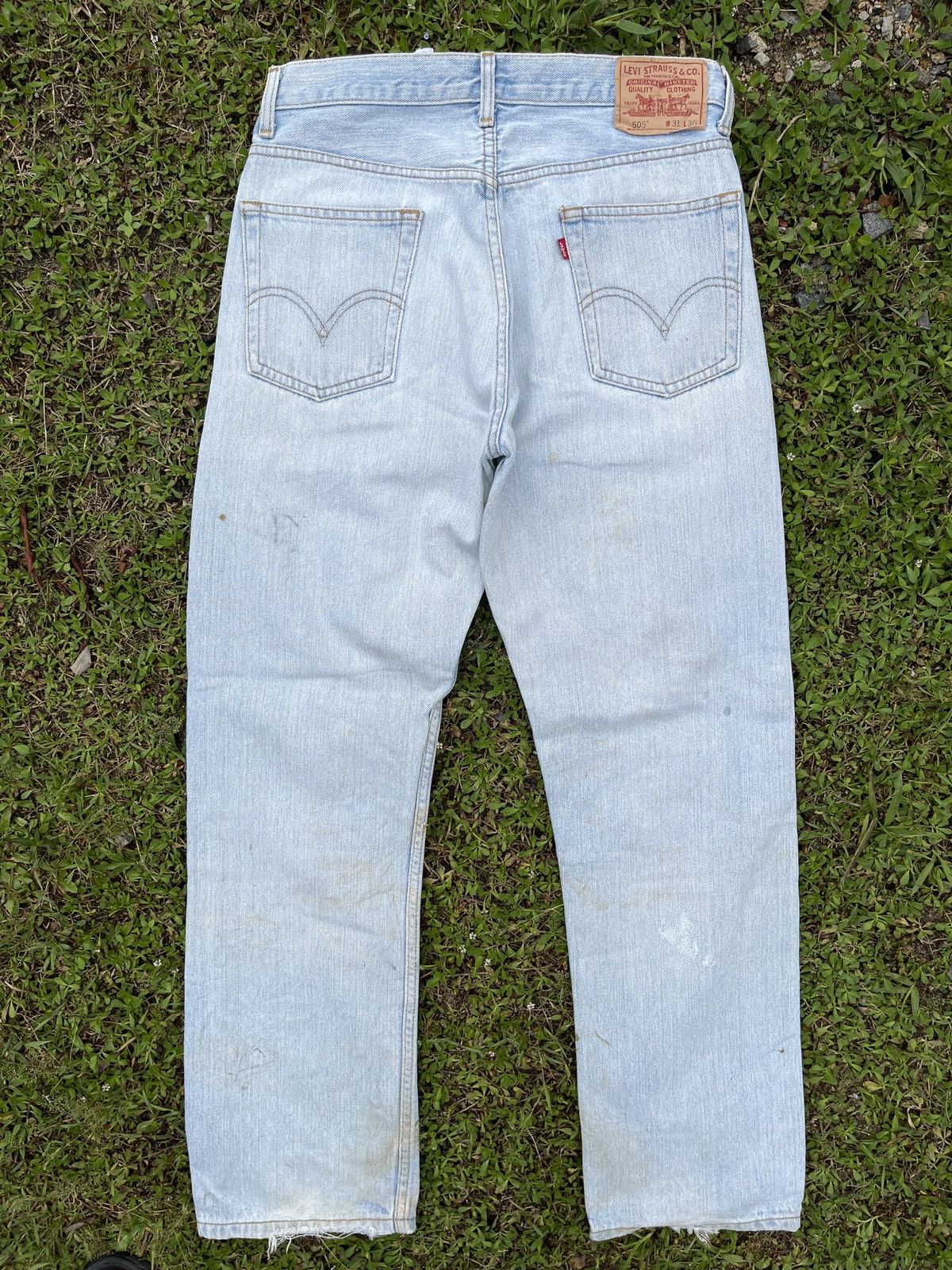 Levi's Vintage Levis 505 Light Wash Jeans - J031 Size US 31 - 2 Thumbnail