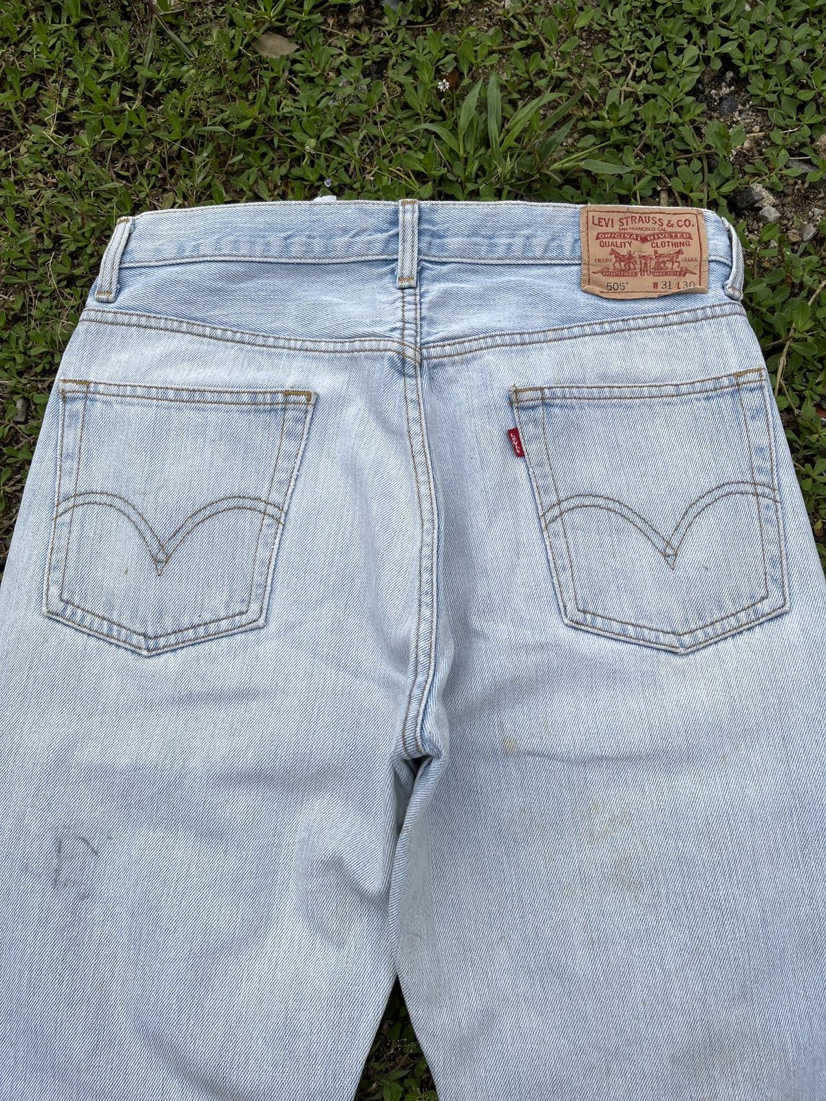 Levi's Vintage Levis 505 Light Wash Jeans - J031 Size US 31 - 4 Thumbnail