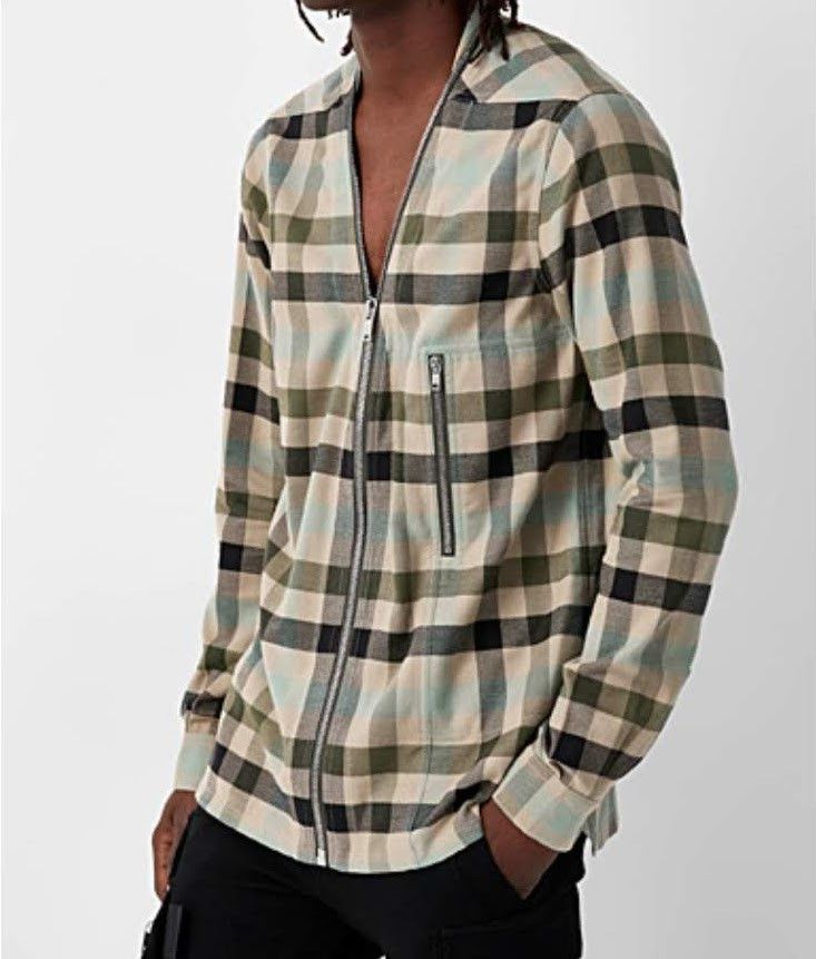 Rick Owens humbug striped shirt jacket - Black