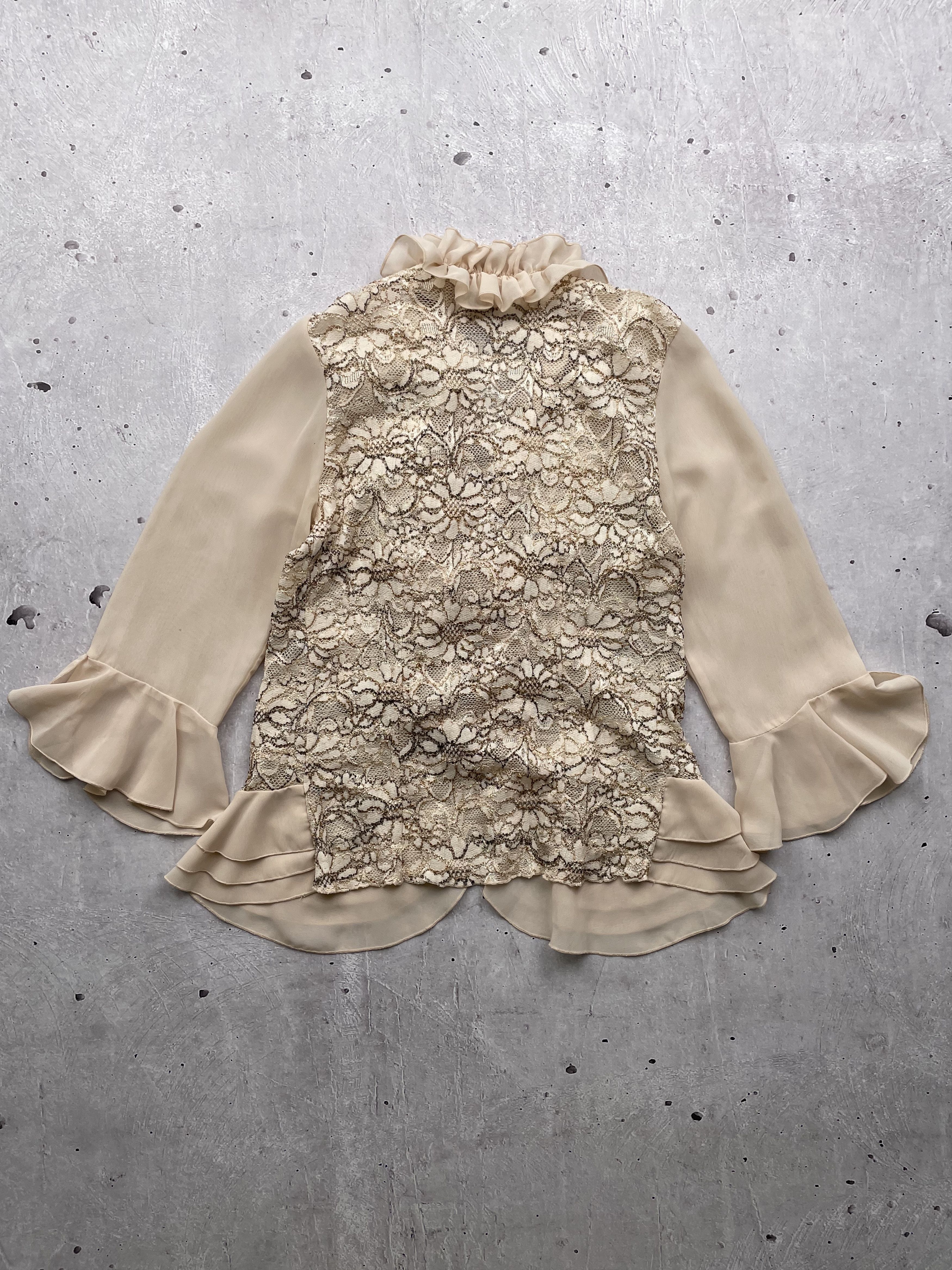 Other Vintage Japanese Mesh Blouse Size M / US 6-8 / IT 42-44 - 5 Thumbnail