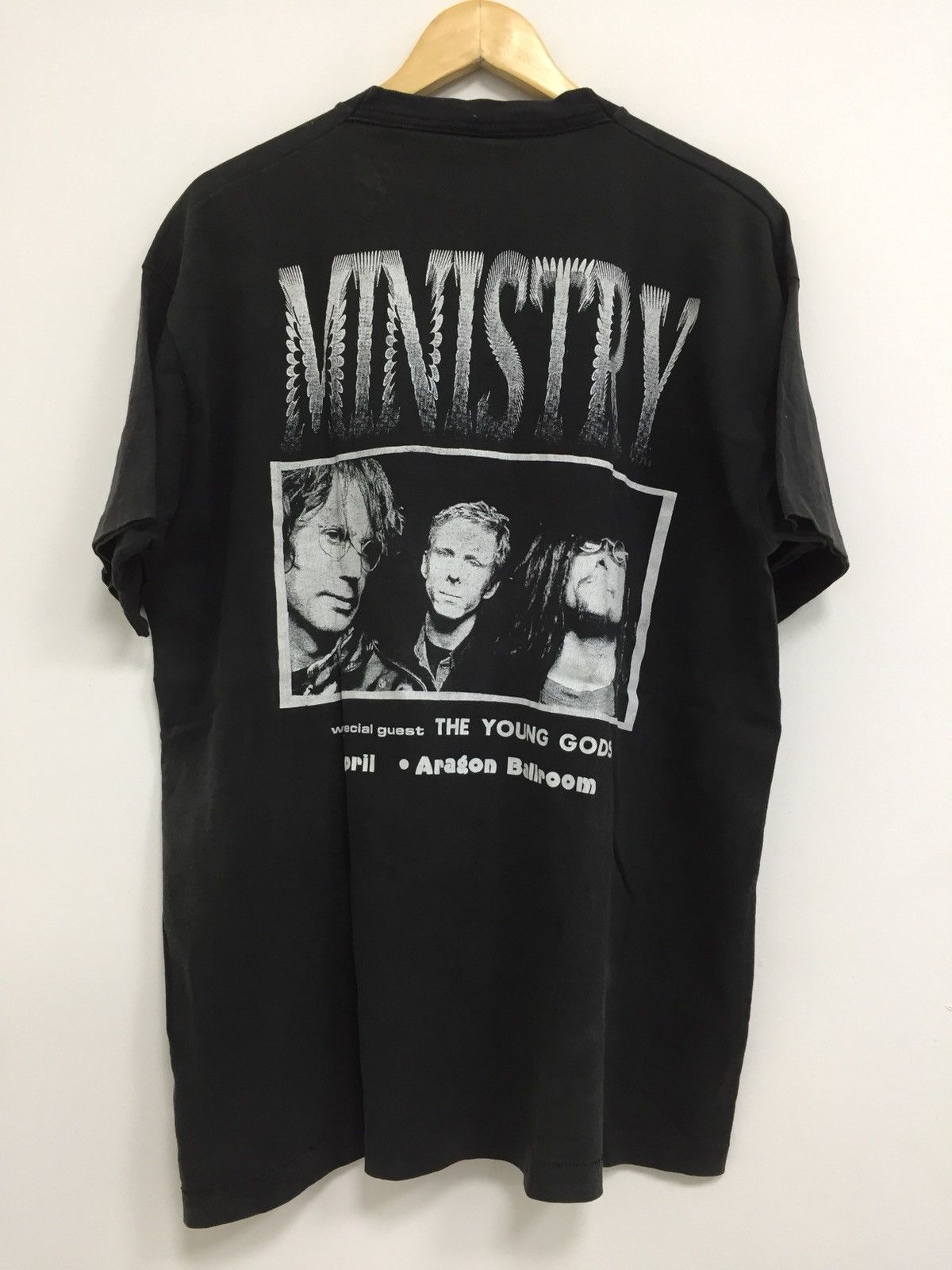 Band Tees × Vintage RARE!! VINTAGE MINISTRY SPECIAL GUEST THE YOUNG GODS TSHIRT Size US XL / EU 56 / 4 - 5 Thumbnail