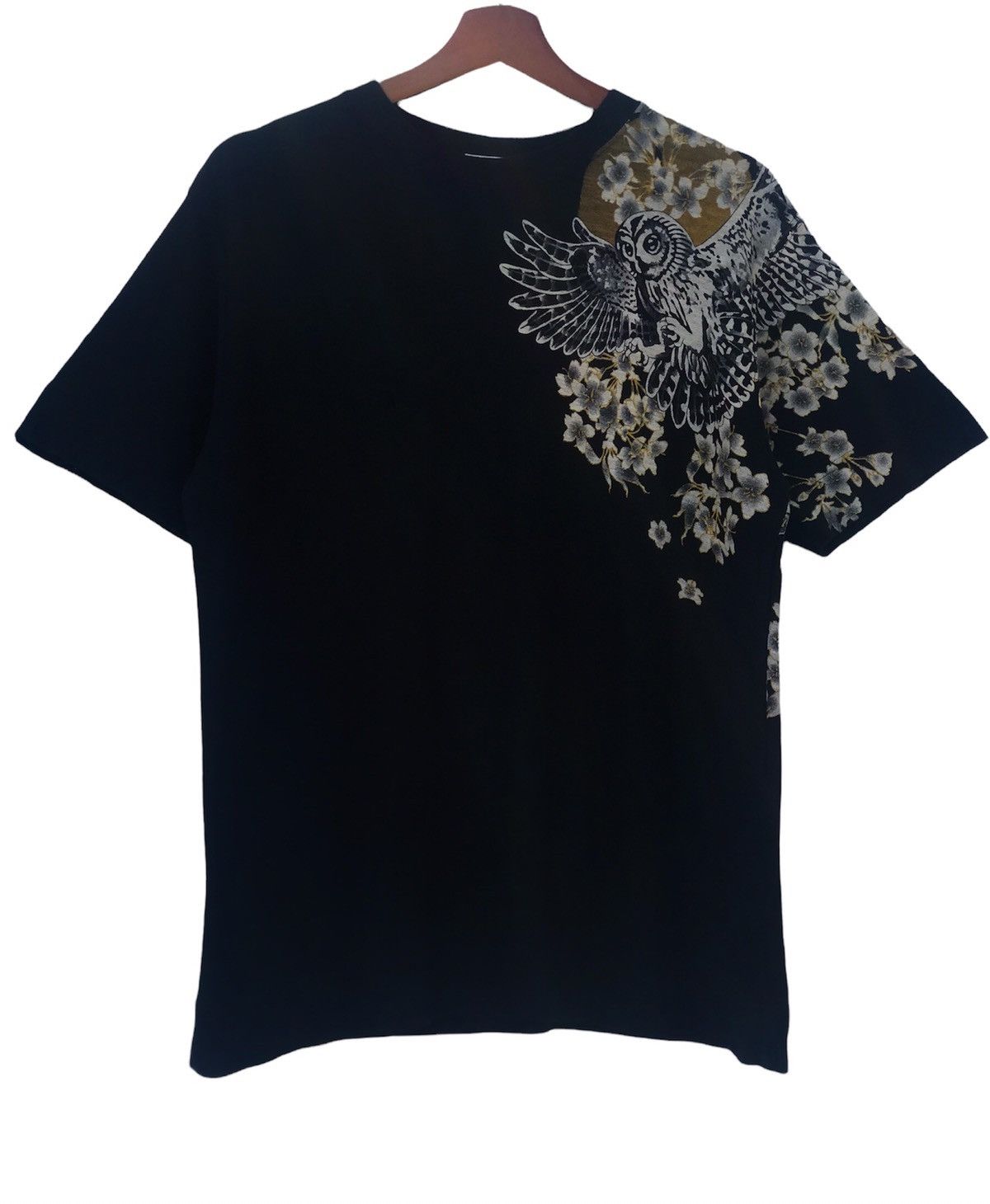 Japanese Brand Karakuri Tamashii Embroidery Sukajan Owl Tee Size US S / EU 44-46 / 1 - 1 Thumbnail