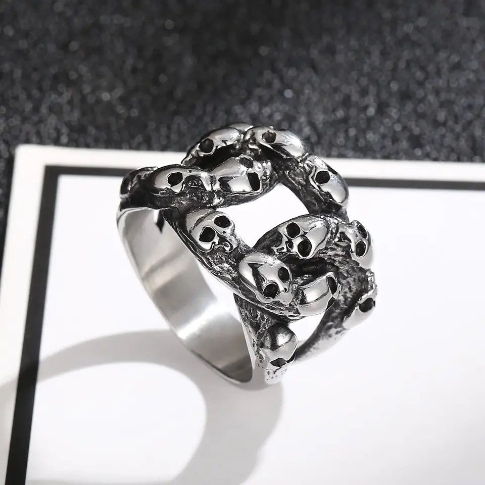 Jewelry × Vintage Punk Skull Rings Size ONE SIZE - 1 Thumbnail
