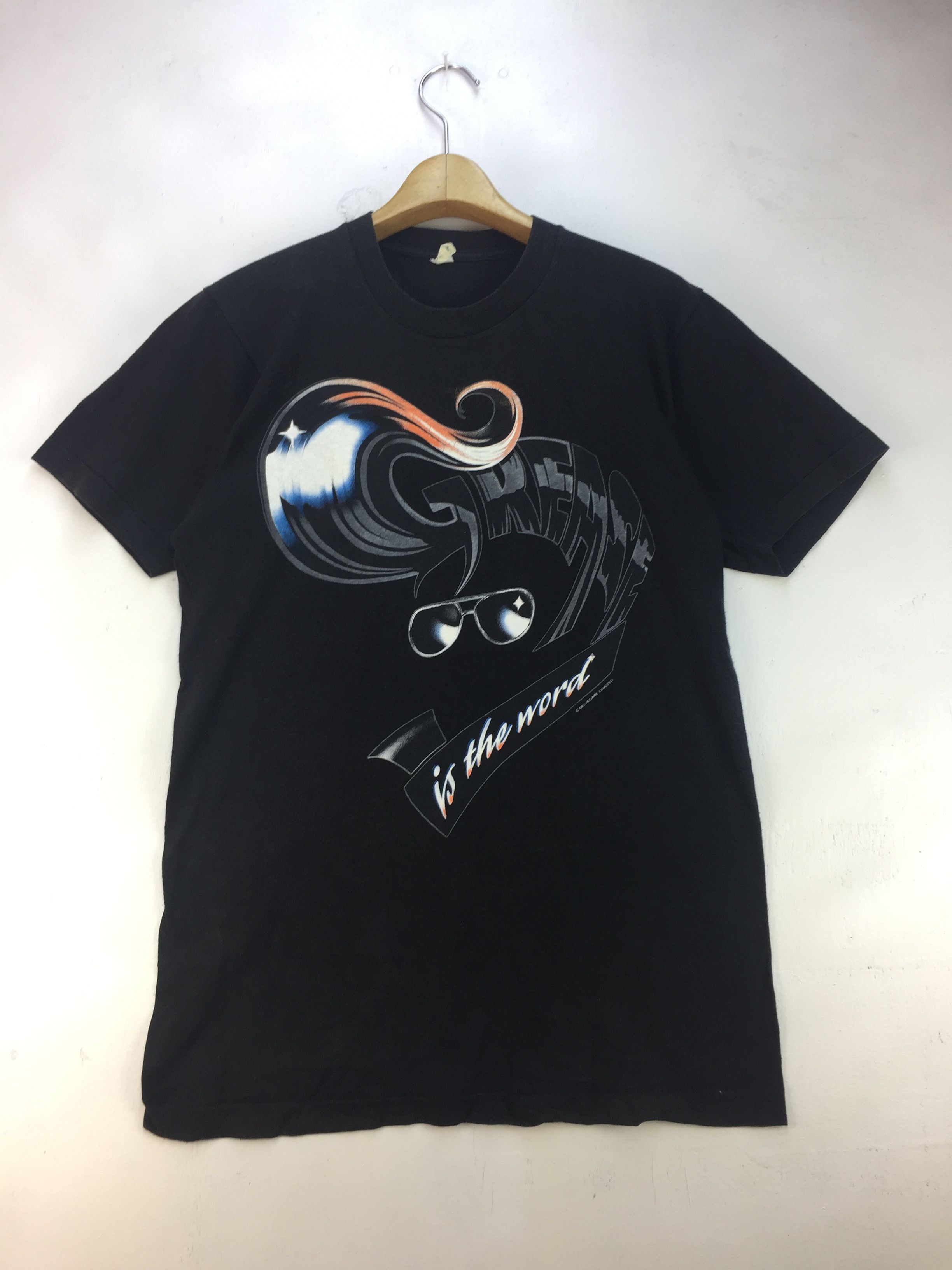 Vintage VINTAGE 80s GREASEIS THE WORLD SHIRT Size US L / EU 52-54 / 3 - 1 Preview
