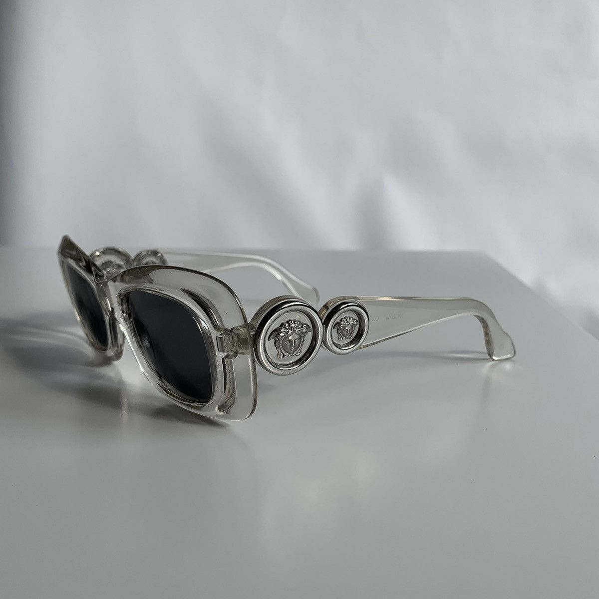 Versace Vintage Versace Transparent Double Medusa Sunglasses MOD.417 Size ONE SIZE - 7 Thumbnail