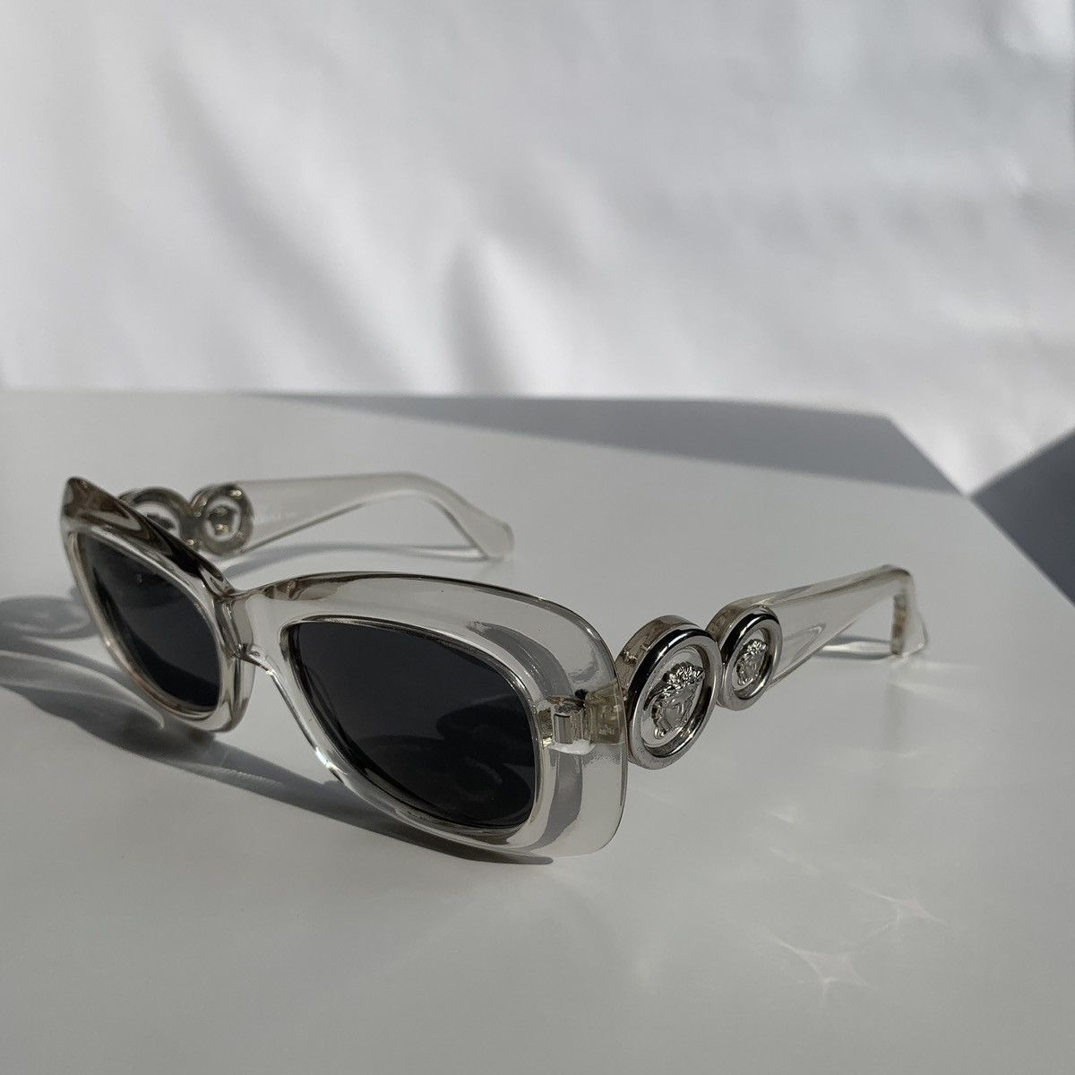 Versace Vintage Versace Transparent Double Medusa Sunglasses MOD.417 Size ONE SIZE - 13 Thumbnail