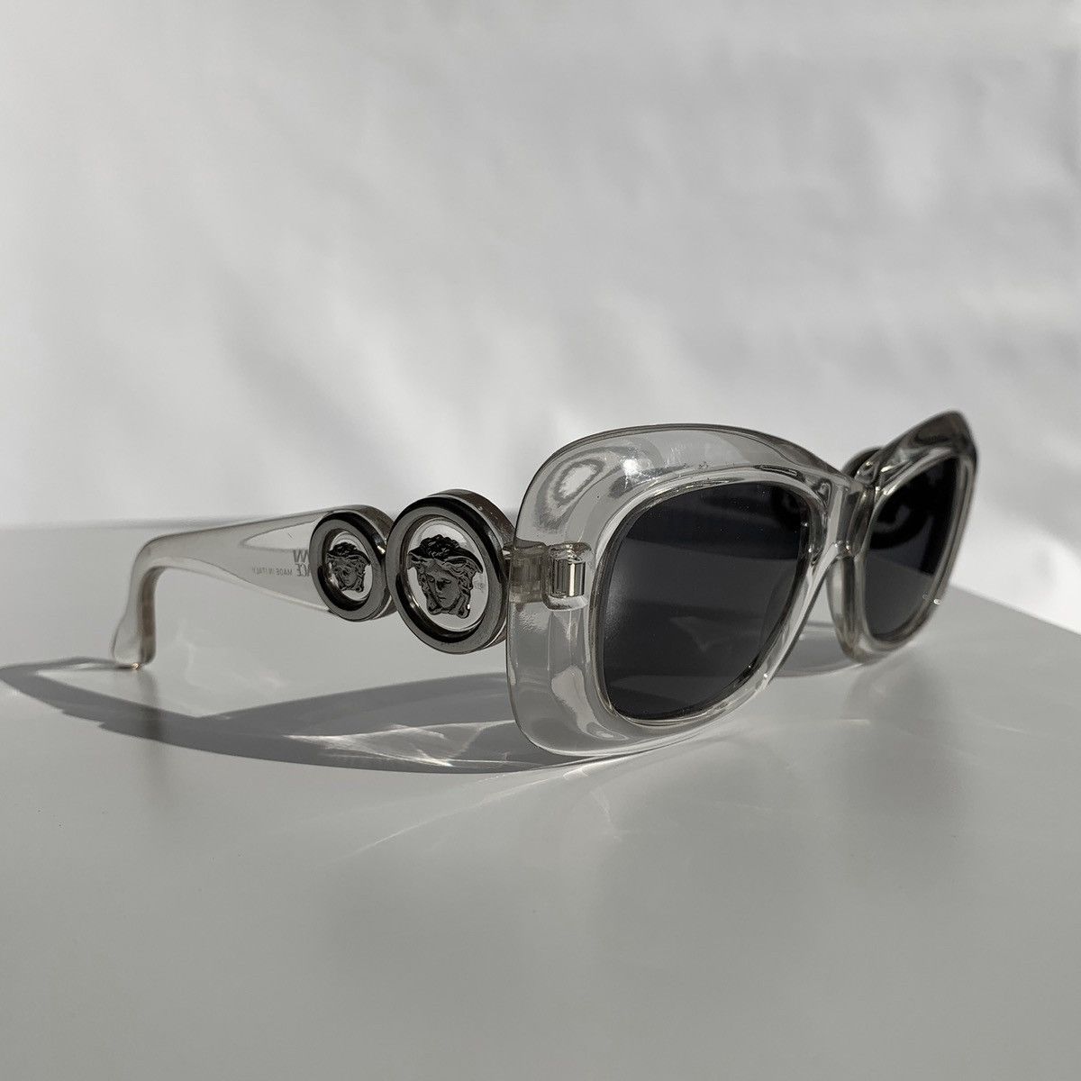 Versace Vintage Versace Transparent Double Medusa Sunglasses MOD.417 Size ONE SIZE - 3 Thumbnail