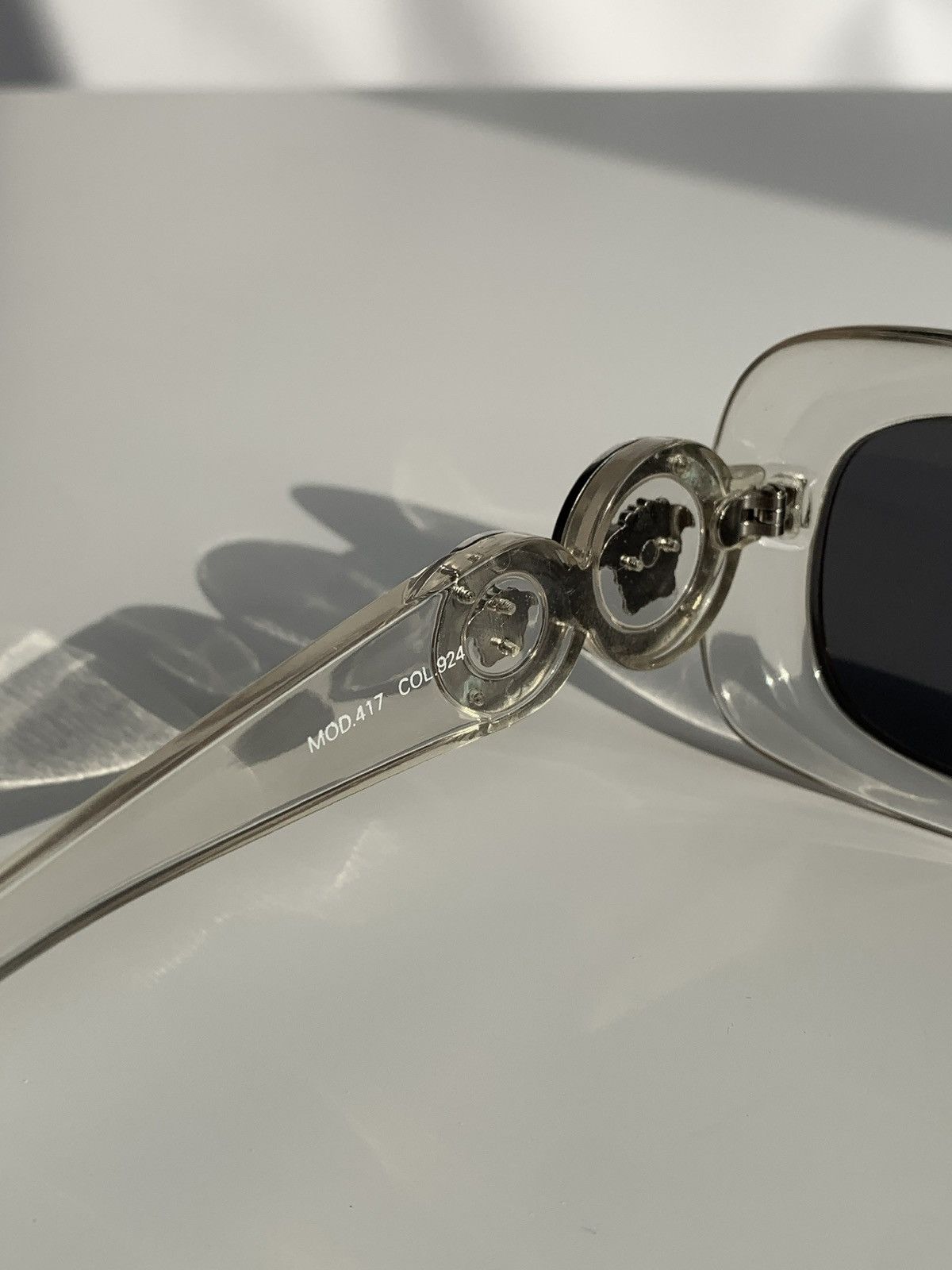 Versace Vintage Versace Transparent Double Medusa Sunglasses MOD.417 Size ONE SIZE - 6 Thumbnail