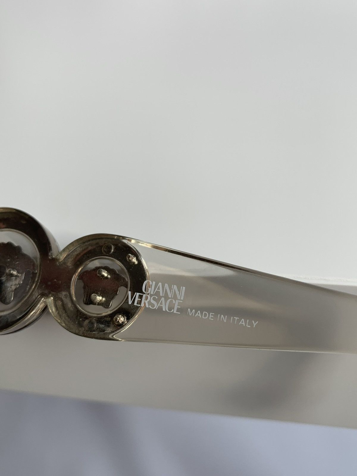 Versace Vintage Versace Transparent Double Medusa Sunglasses MOD.417 Size ONE SIZE - 5 Thumbnail