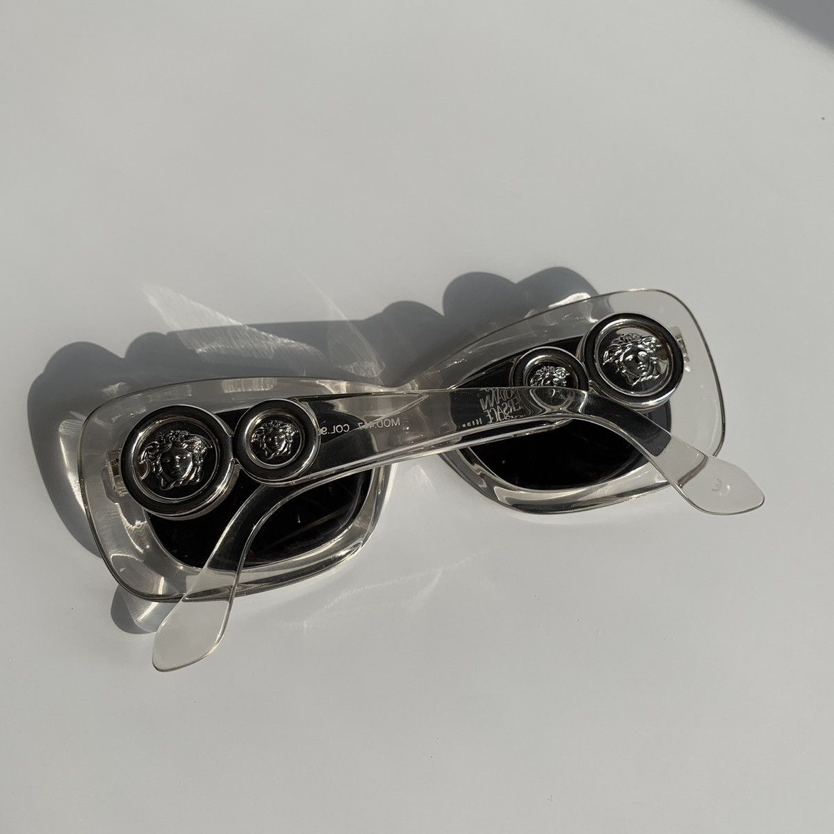 Versace Vintage Versace Transparent Double Medusa Sunglasses MOD.417 Size ONE SIZE - 2 Thumbnail