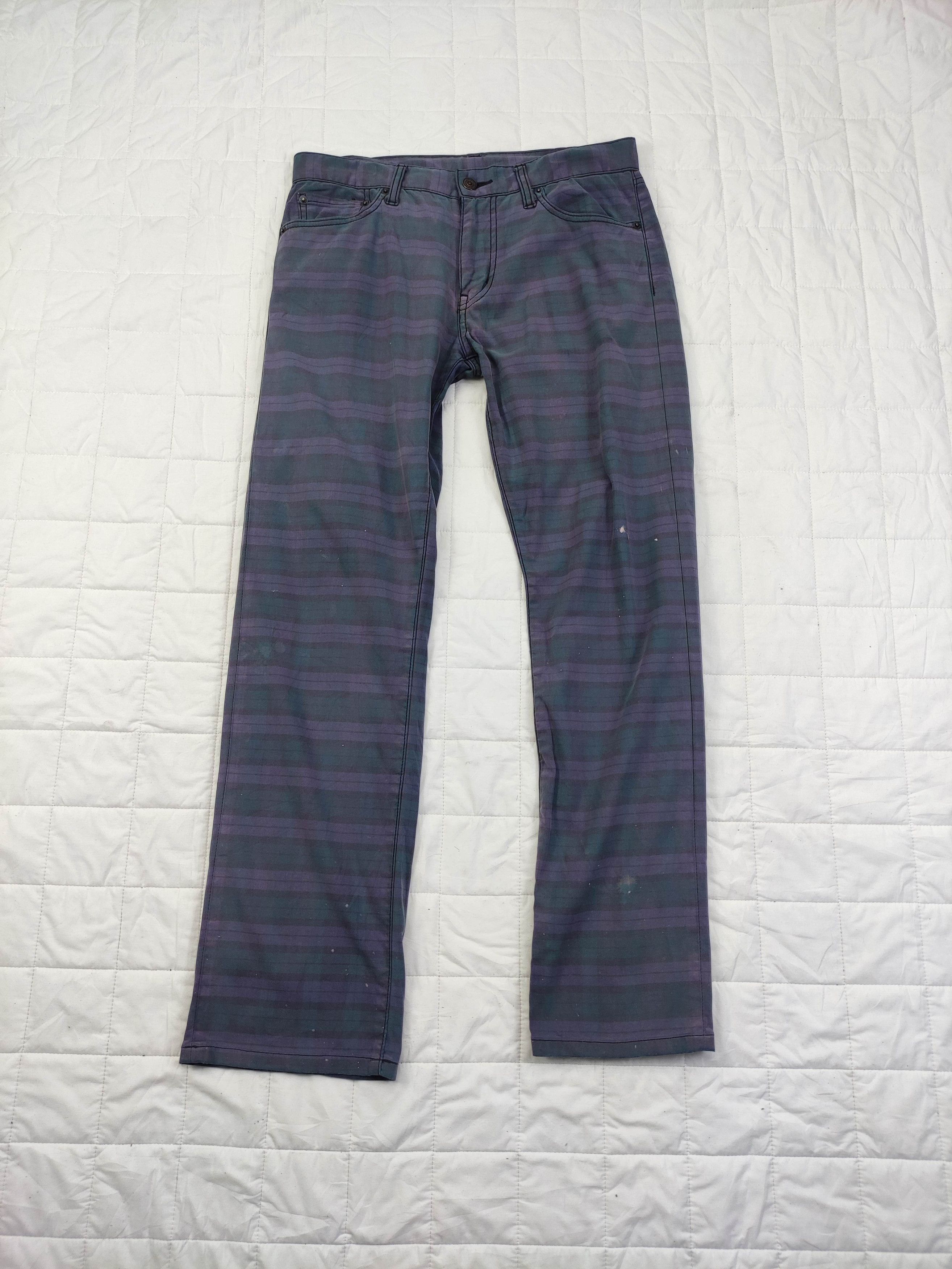 Image of Vintage Japanese Uniqlo Checkered Board Strecth Pants, Women's (Size 31)