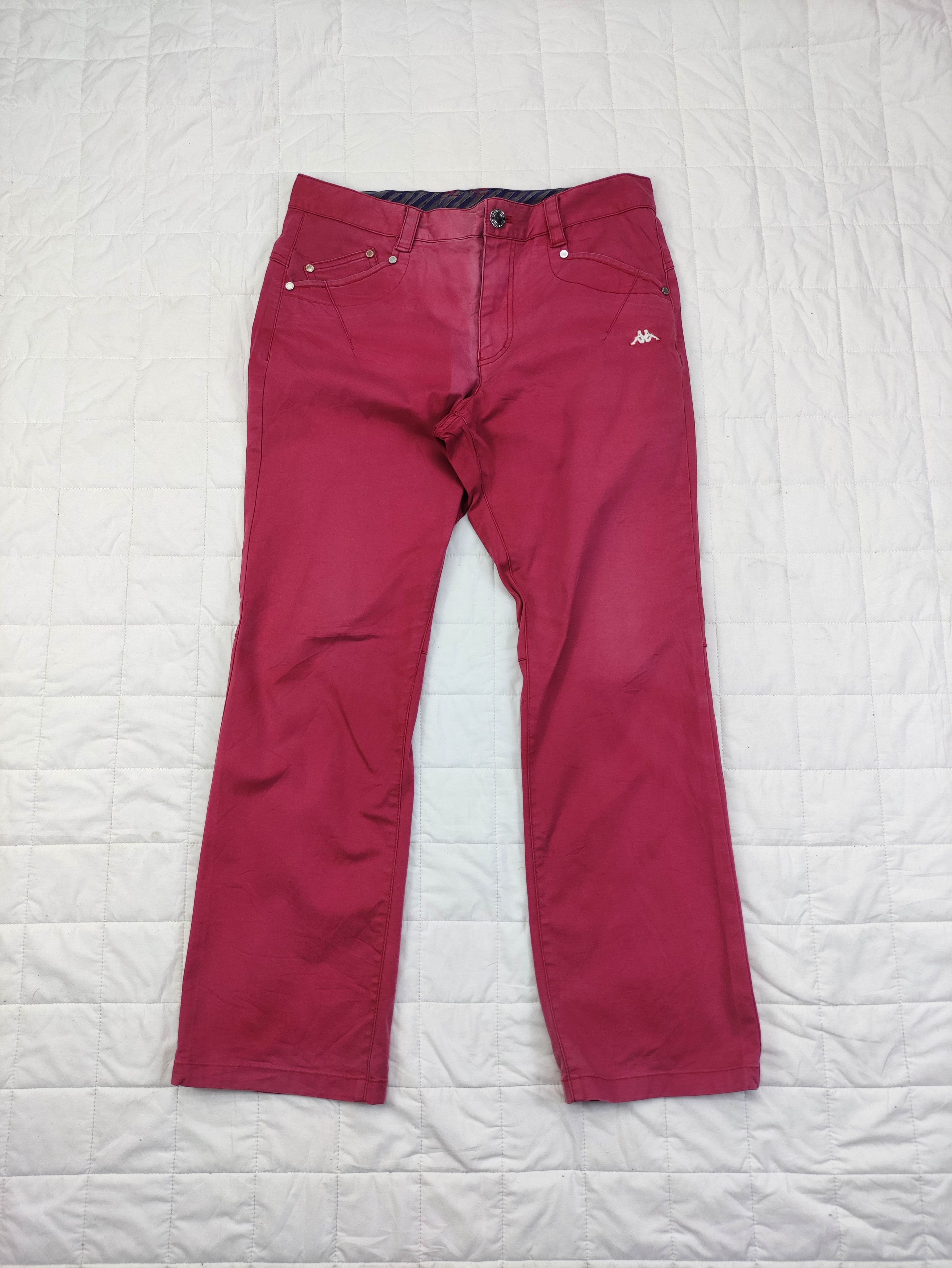 image of Japanese Kappa Trousers Pants in Faded Red, Men's (Size 33)