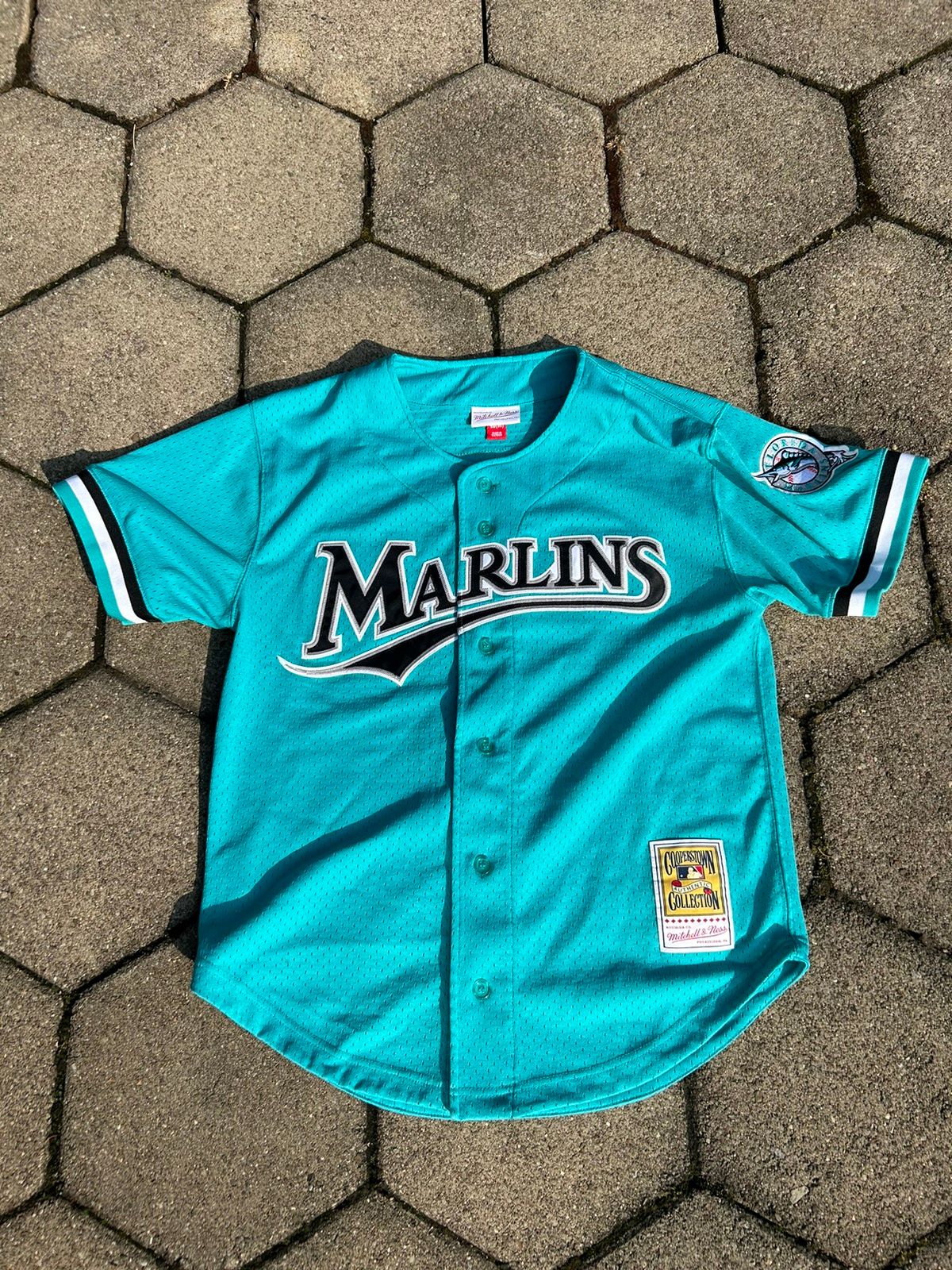MITCHELL NESS Florida Marlins Andre Dawson Jersey Teal Men New