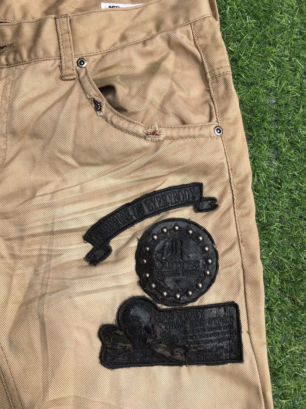 semanticdesign Vintage Semantic Design Distressed Pants Size US 31 - 9 Thumbnail