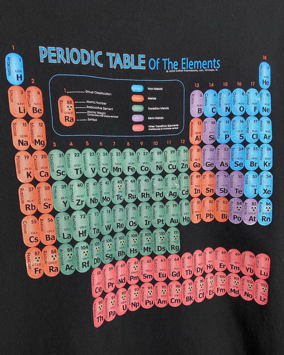 Vintage 🚨Vintage Periodic Table Of The Elements 2002 T-Shirt Size US XL / EU 56 / 4 - 4 Thumbnail