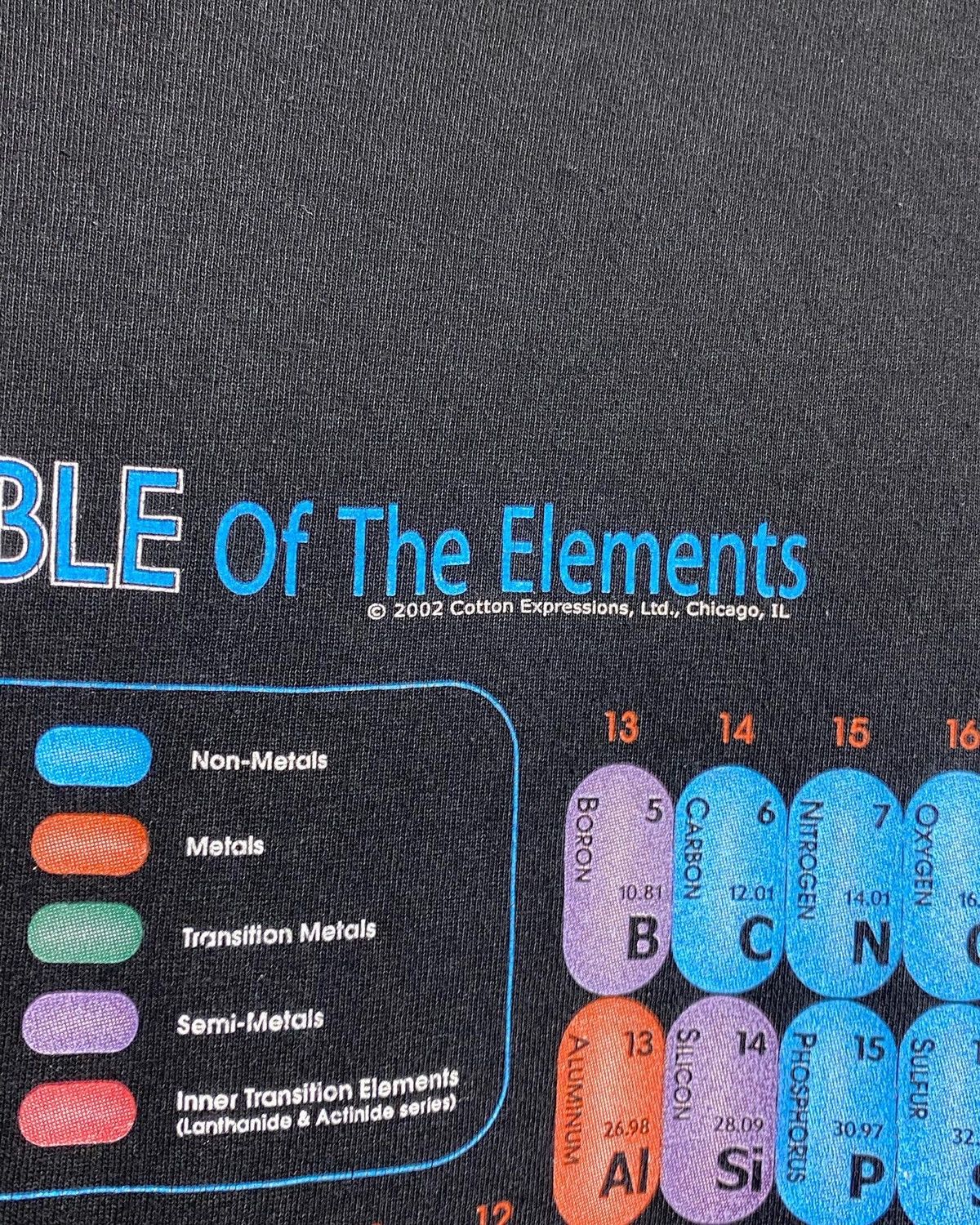 Vintage 🚨Vintage Periodic Table Of The Elements 2002 T-Shirt Size US XL / EU 56 / 4 - 5 Thumbnail