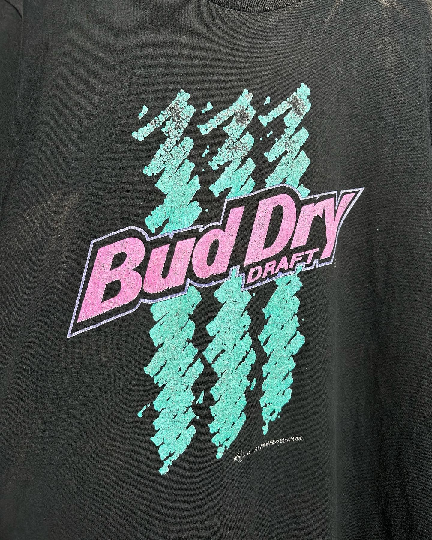 Vintage 🚨Vintage Bud Dry Draft 1991 Budweiser Promo T-Shirt Size US XL / EU 56 / 4 - 4 Thumbnail