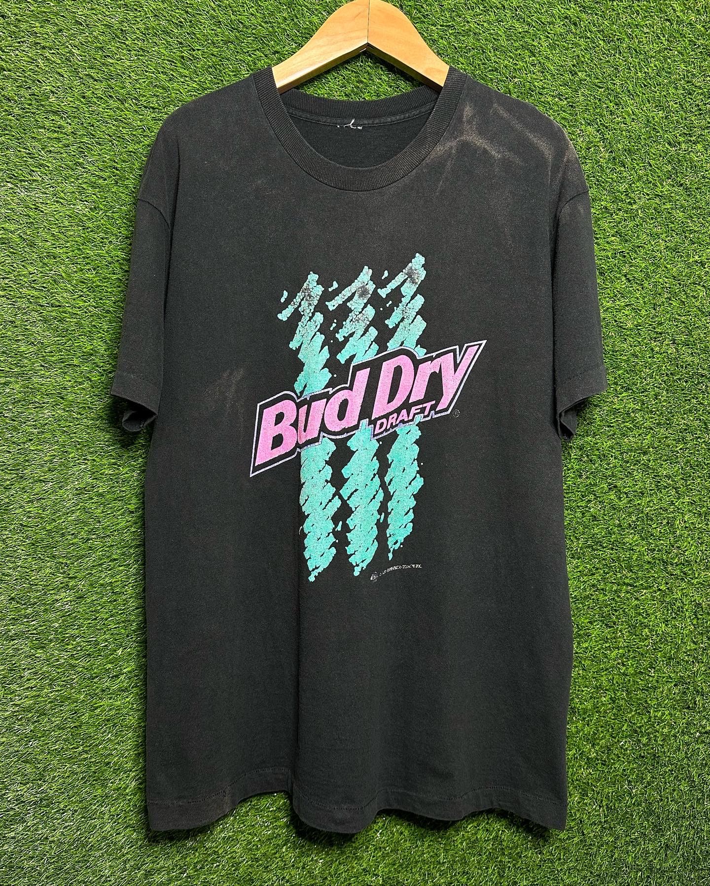 Vintage 🚨Vintage Bud Dry Draft 1991 Budweiser Promo T-Shirt Size US XL / EU 56 / 4 - 1 Thumbnail