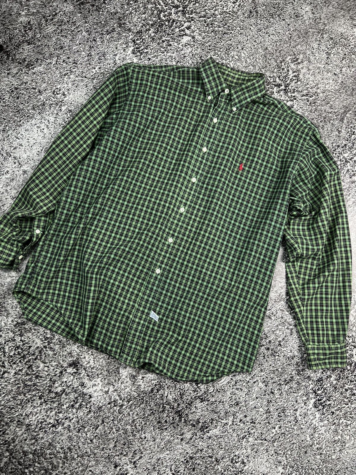 Polo Ralph Lauren × Ralph Lauren × Vintage Shirt Polo Ralph Lauren Vintage Checkered Flanel Red Pony Size US L / EU 52-54 / 3 - 1 Thumbnail