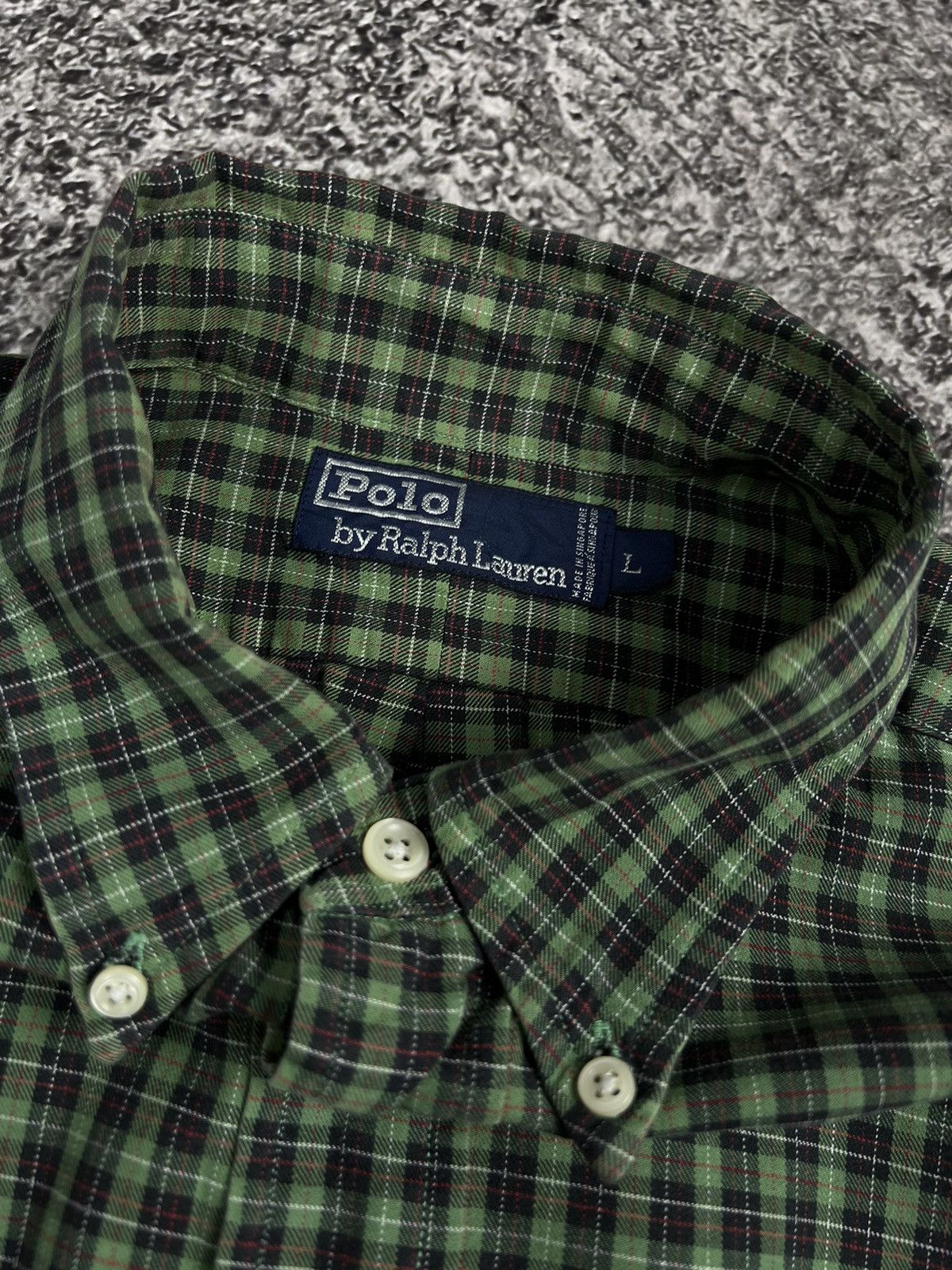 Polo Ralph Lauren × Ralph Lauren × Vintage Shirt Polo Ralph Lauren Vintage Checkered Flanel Red Pony Size US L / EU 52-54 / 3 - 6 Thumbnail