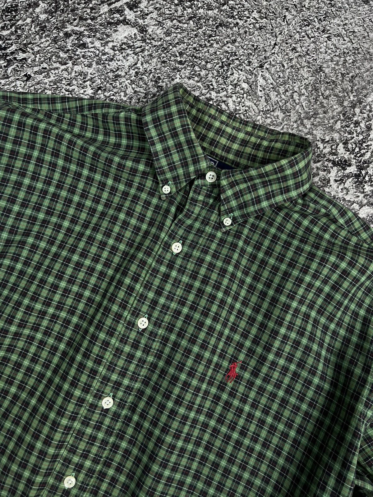 Polo Ralph Lauren × Ralph Lauren × Vintage Shirt Polo Ralph Lauren Vintage Checkered Flanel Red Pony Size US L / EU 52-54 / 3 - 4 Thumbnail