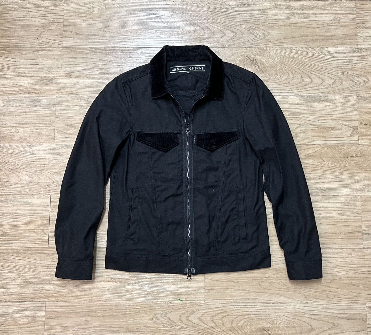 image of Gb Skins Khakis Denim Jacket in Black, Men's (Size Medium)
