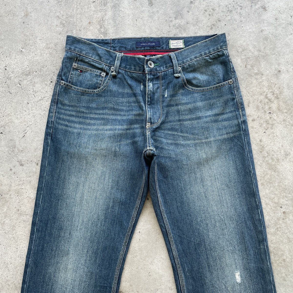 Tommy Hilfiger W34💥 Vintage Tommy Hilfiger Faded Jeans Denim Pants Size US 34 / EU 50 - 3 Thumbnail